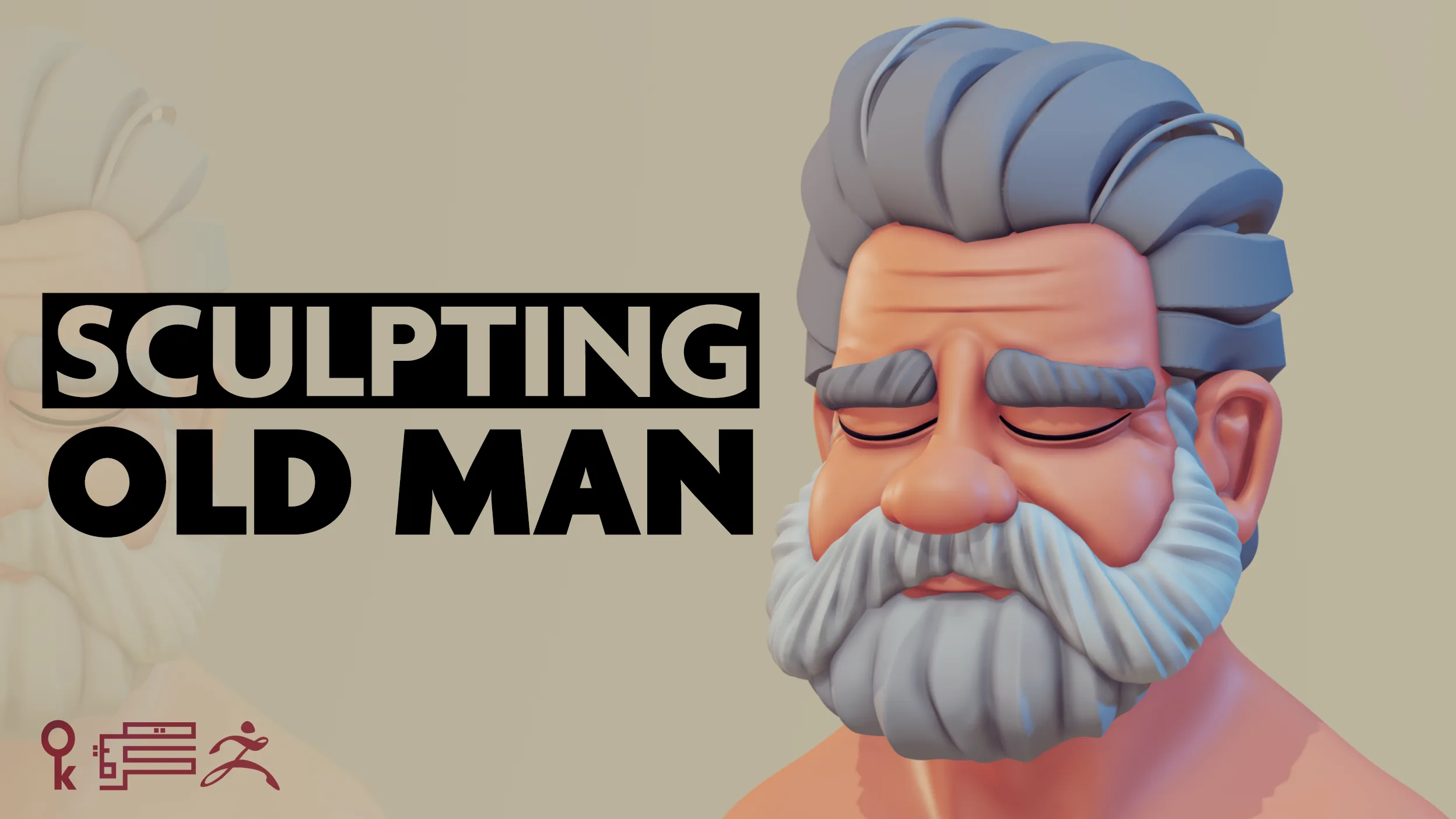 Sculpting stylised old man bust in ZBrush