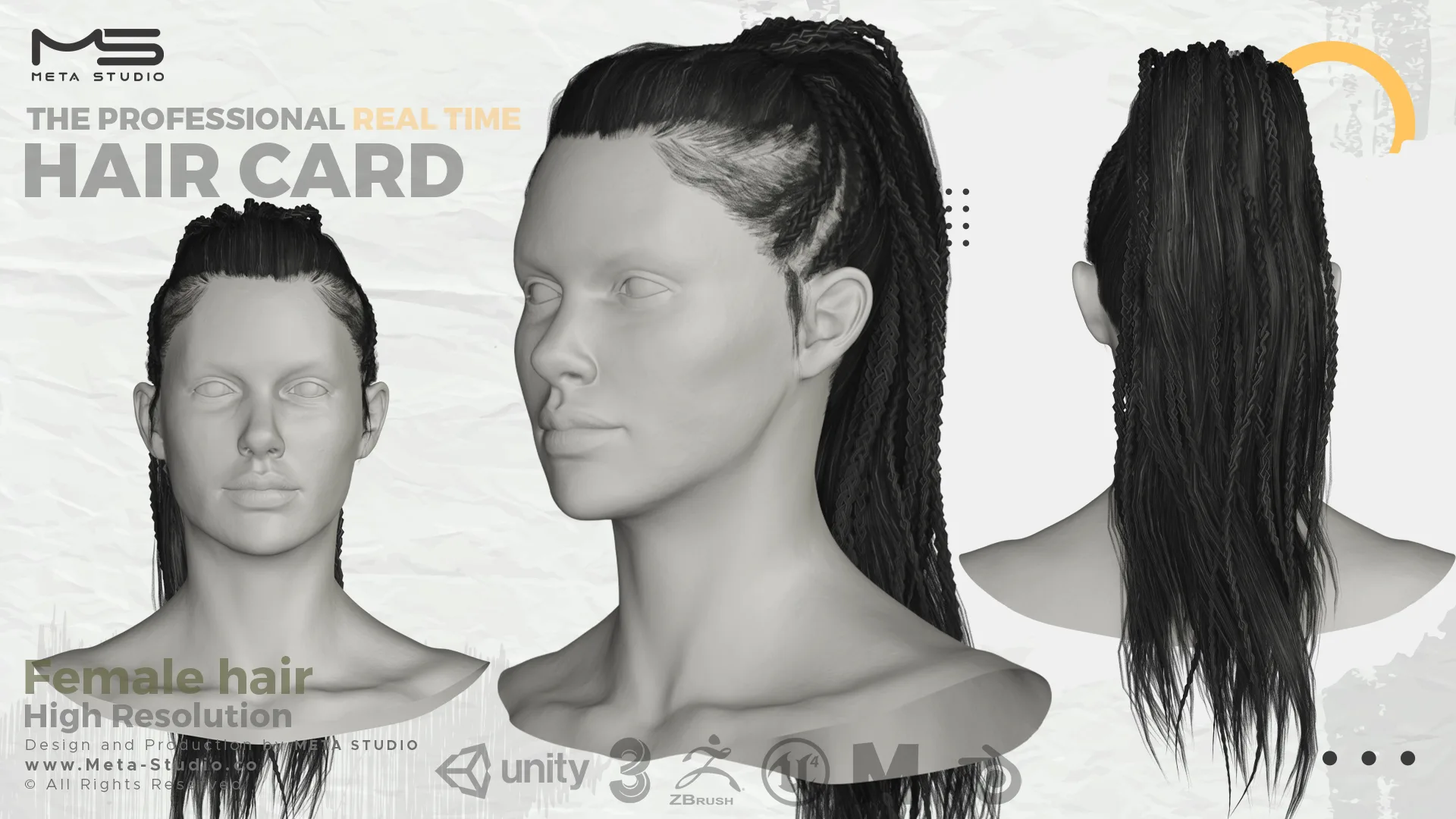 Female Hair Part 7 - Professional Realtime Hair card