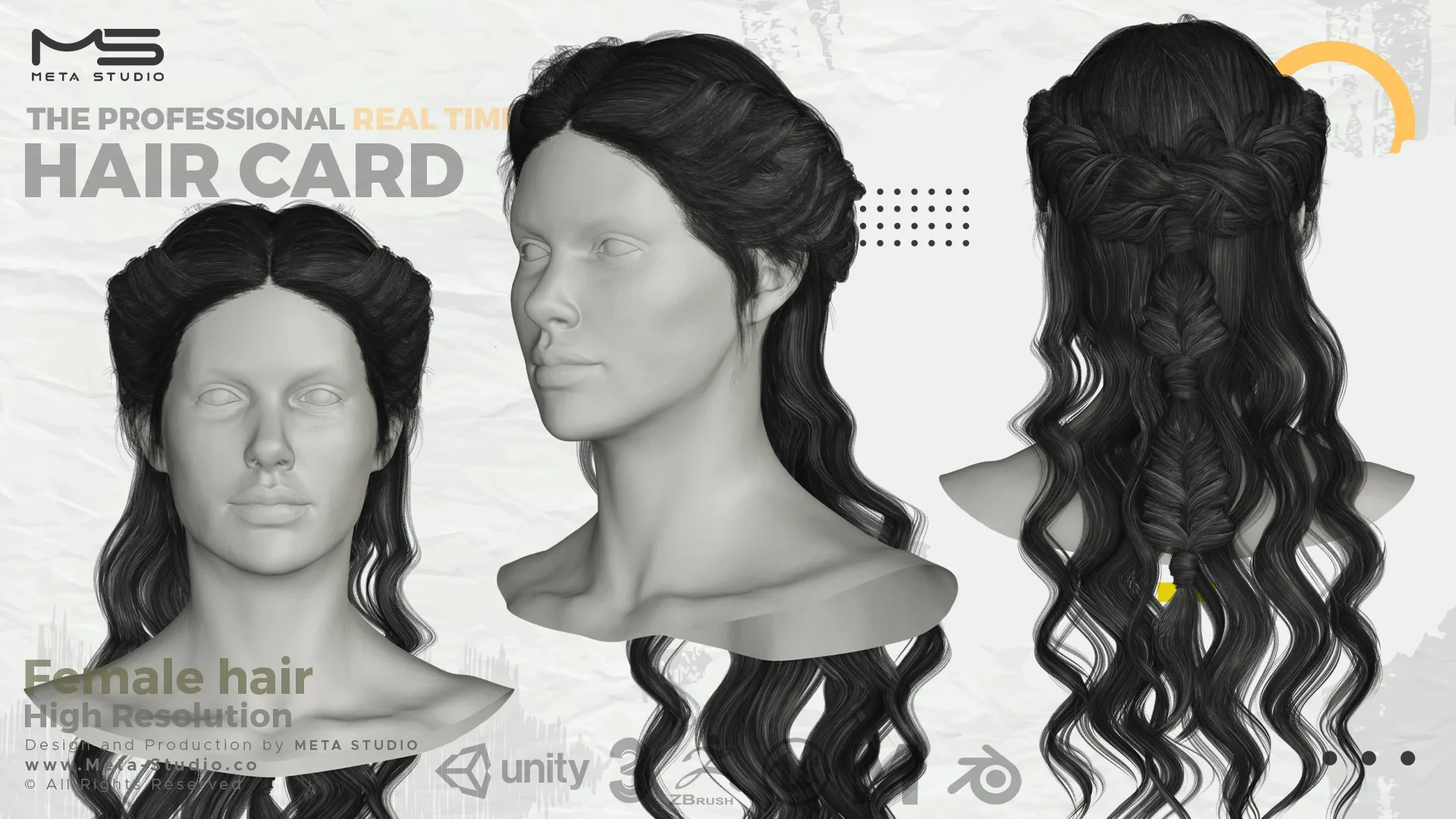 Female Hair Part 7 - Professional Realtime Hair card