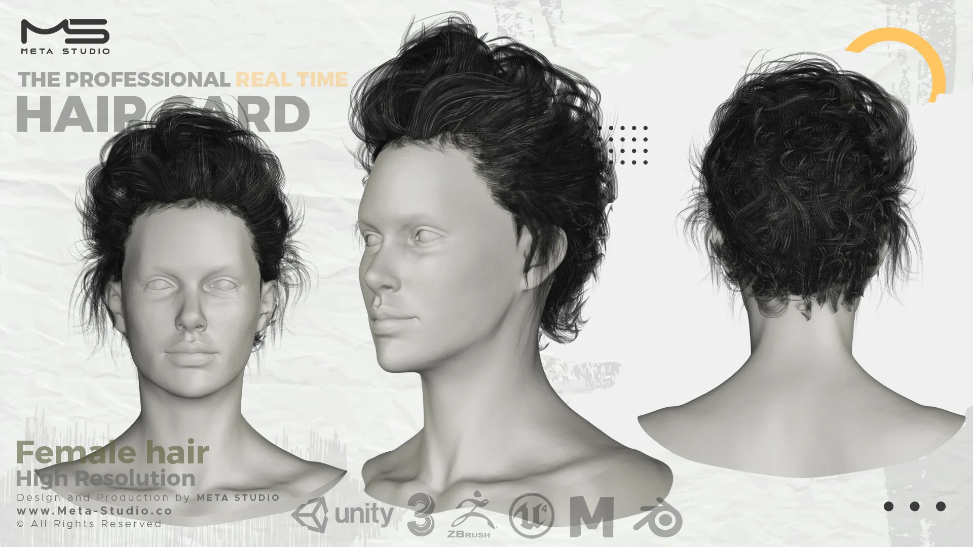 Female Hair Part 7 - Professional Realtime Hair card