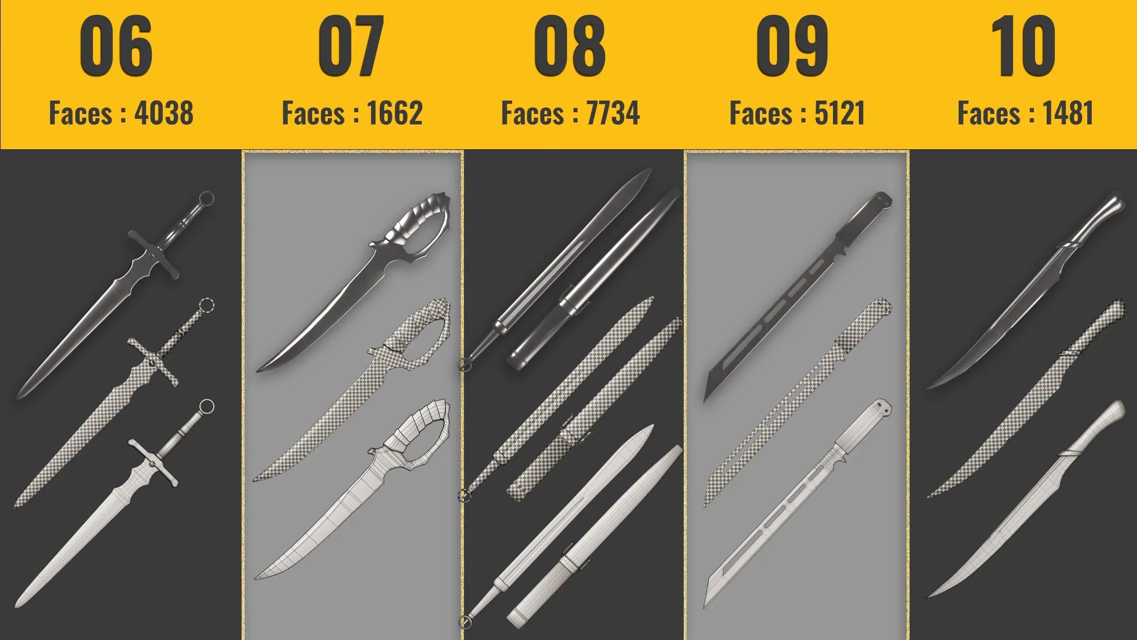 25 Sword and Knife base mesh