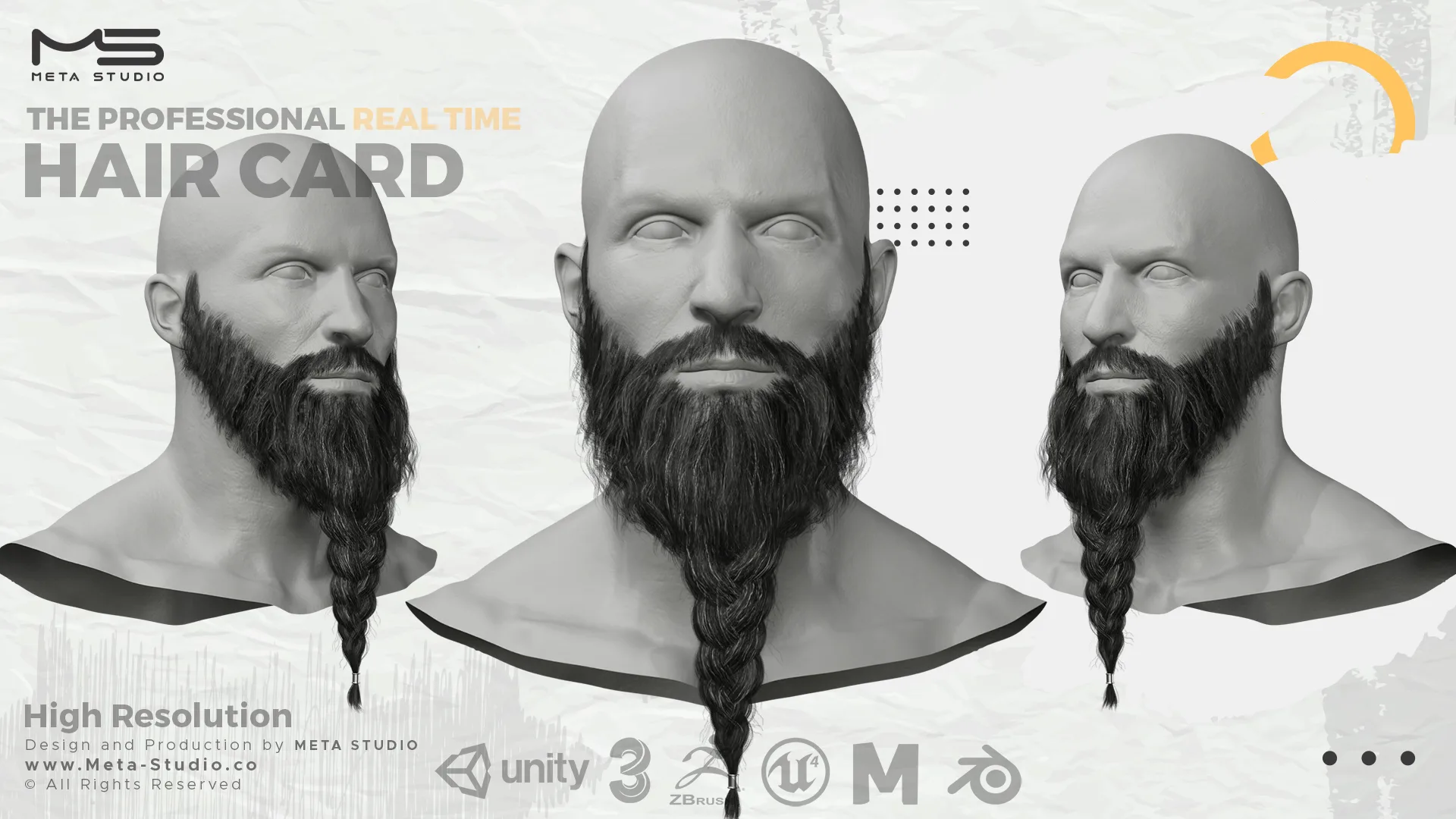 Beard and Mustache Part 7 - Professional Realtime Hair card