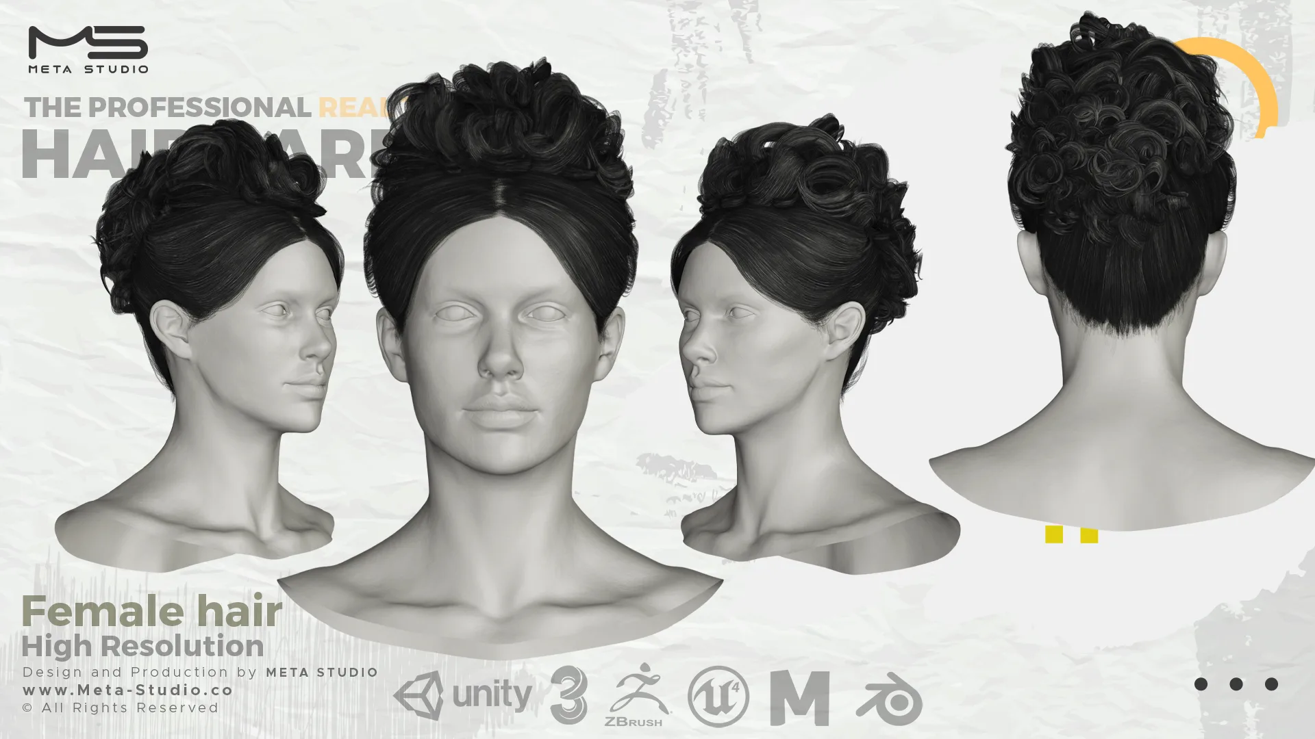 Female Hair Part 8 - Professional Realtime Hair cards