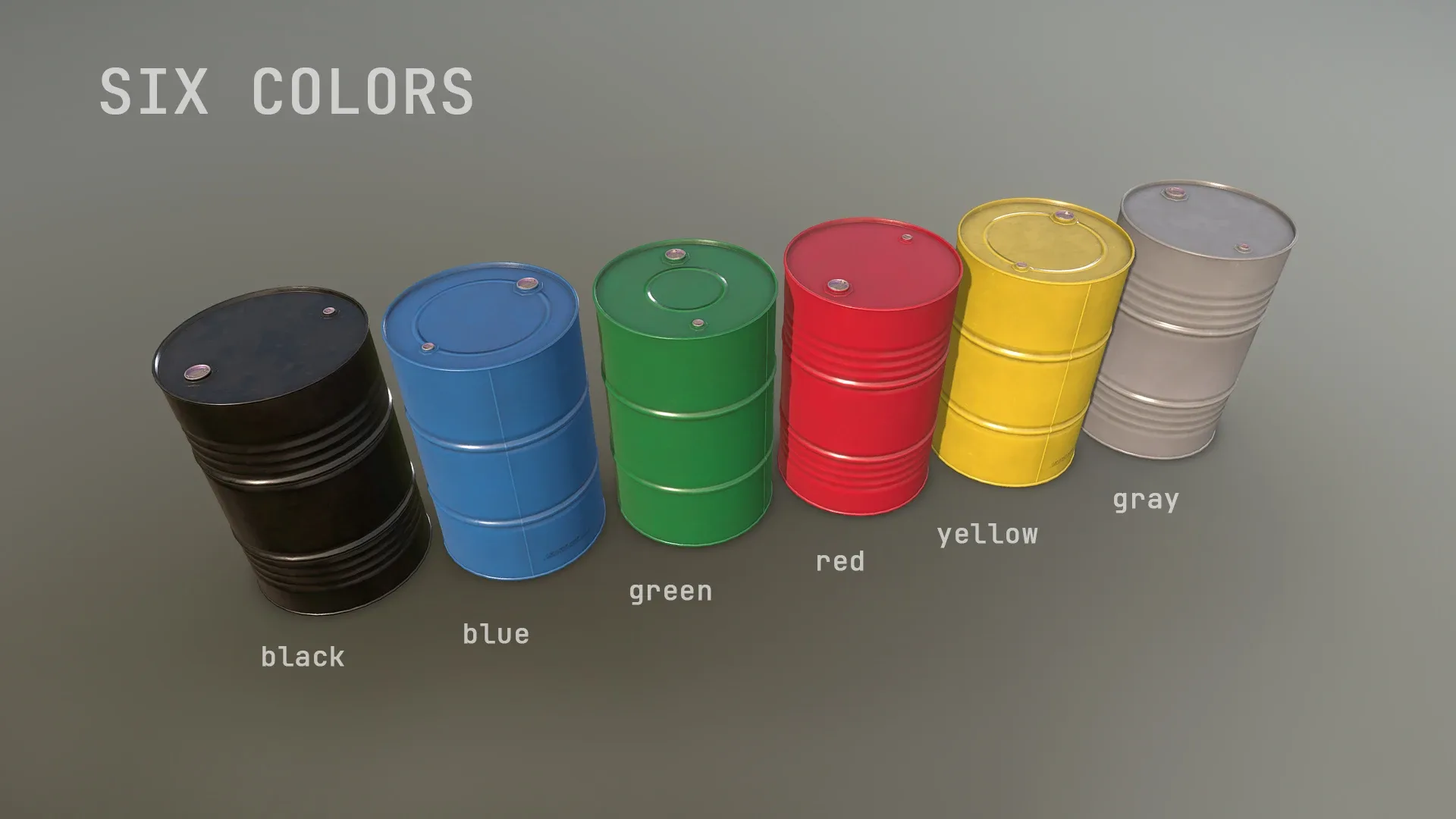 Cargo Iron Barrels 200L Colors