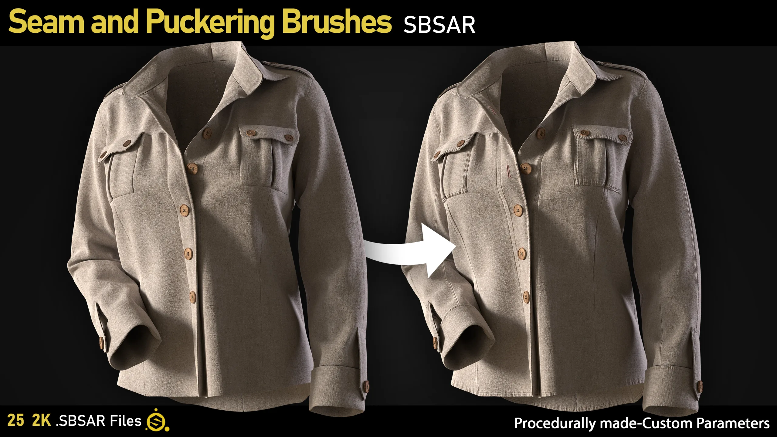 Seam and Puckering Brushes-Substance Painter