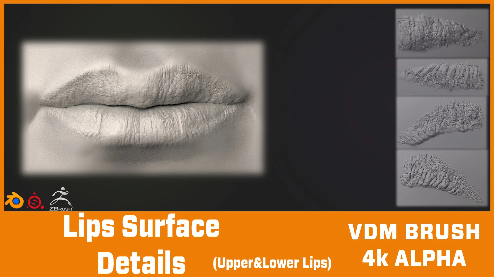 25 Surface Details (Alpha) For Lips