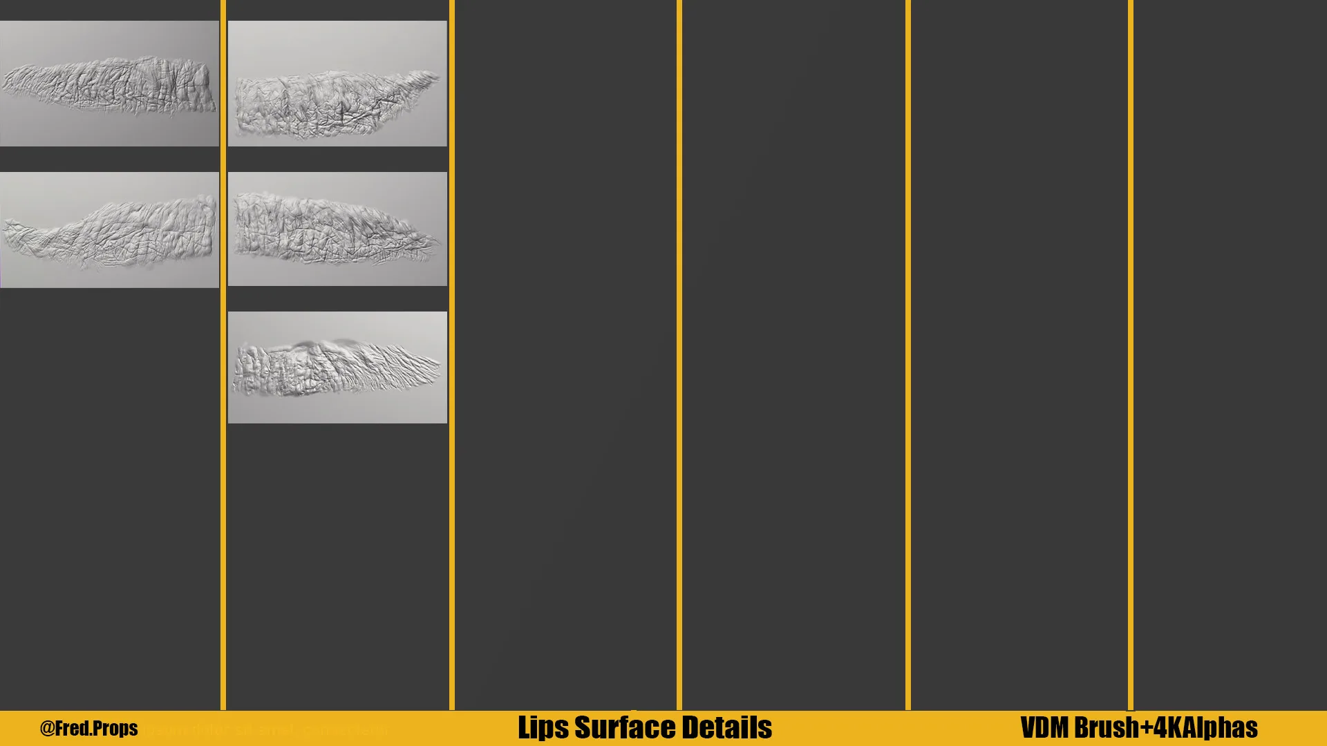 25 Surface Details (Alpha) For Lips