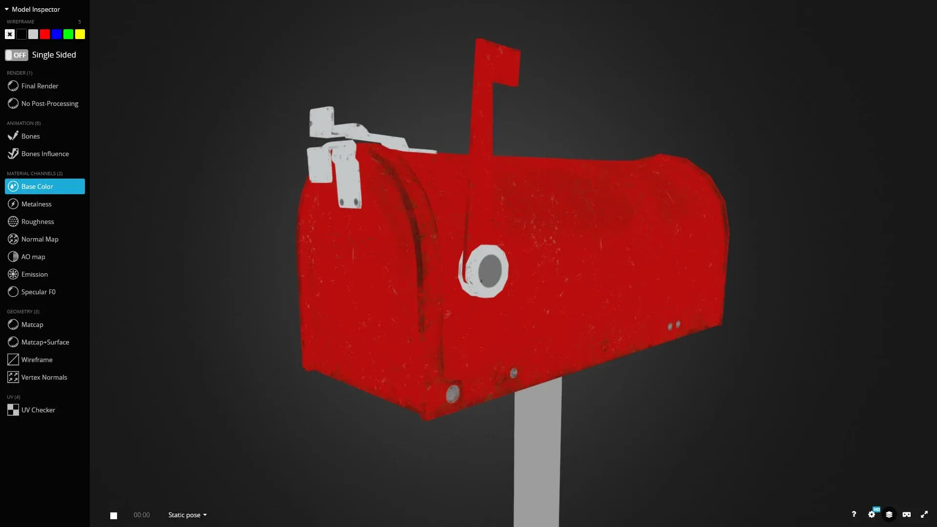 📬 American Style Mailbox 3D Game Prop - Rigged, Animated, and Unity/Unreal Compatible