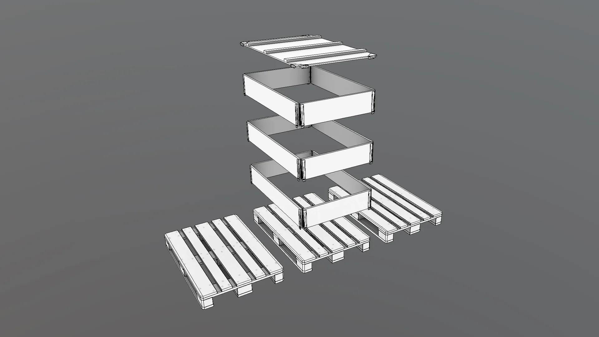 Cargo Wood Pallets Collars Cover EUR EPAL vr.2