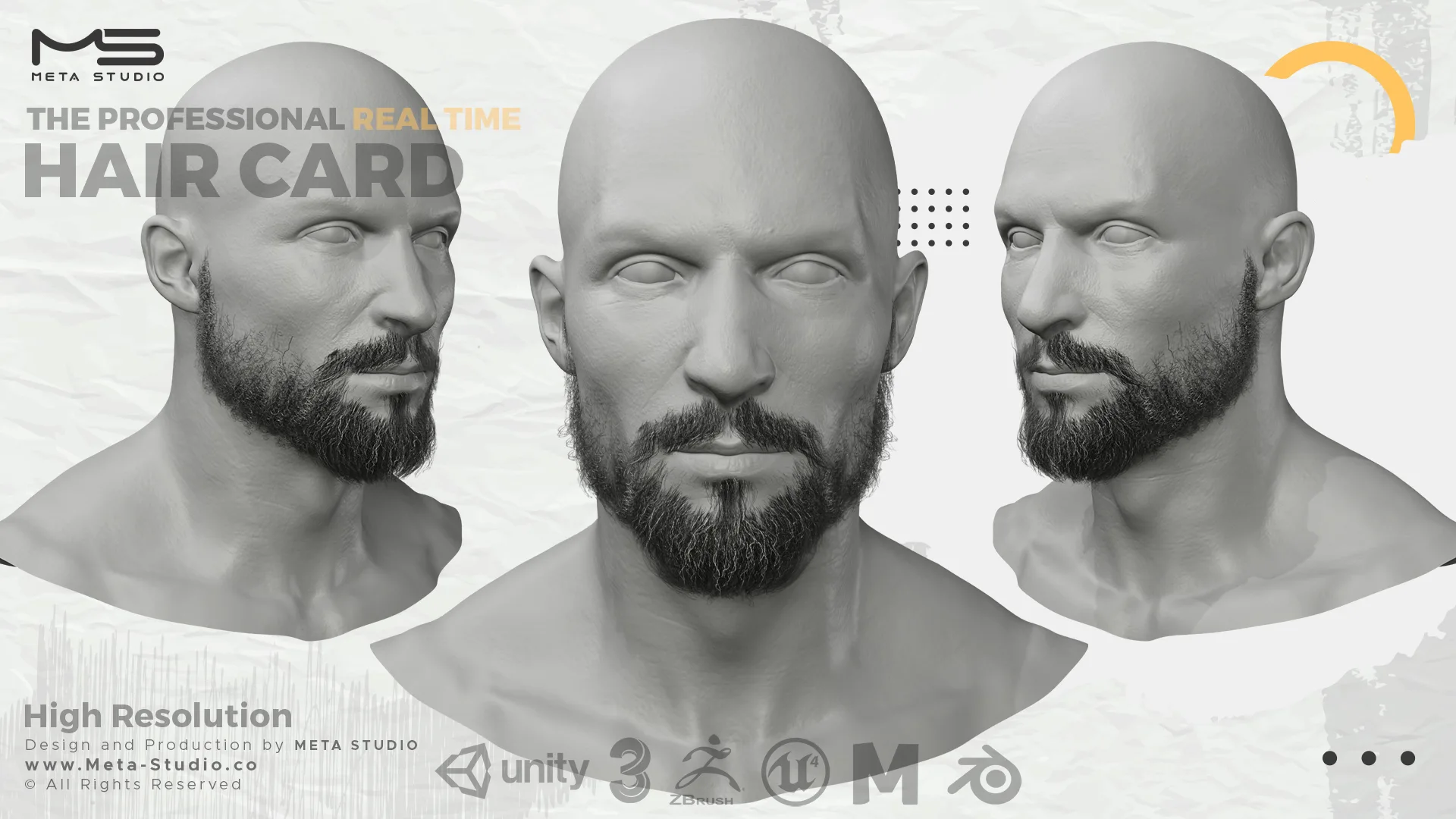 30 Beard and Mustache (Bundle) Realtime Hair card - 50% OFF for a limited time