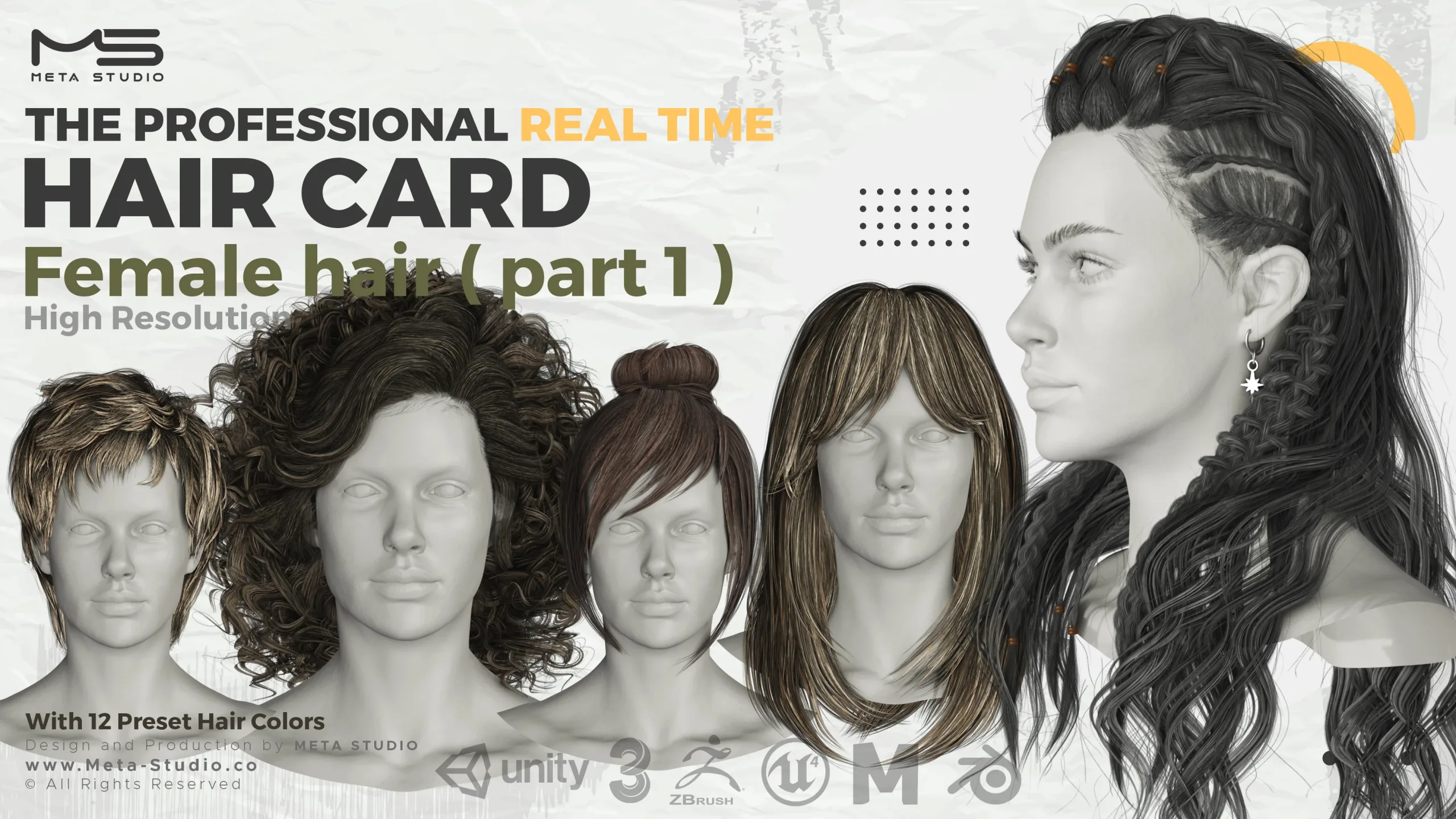 35 Female Hair (Bundle) Realtime Hair card - 50% OFF  for a limited time