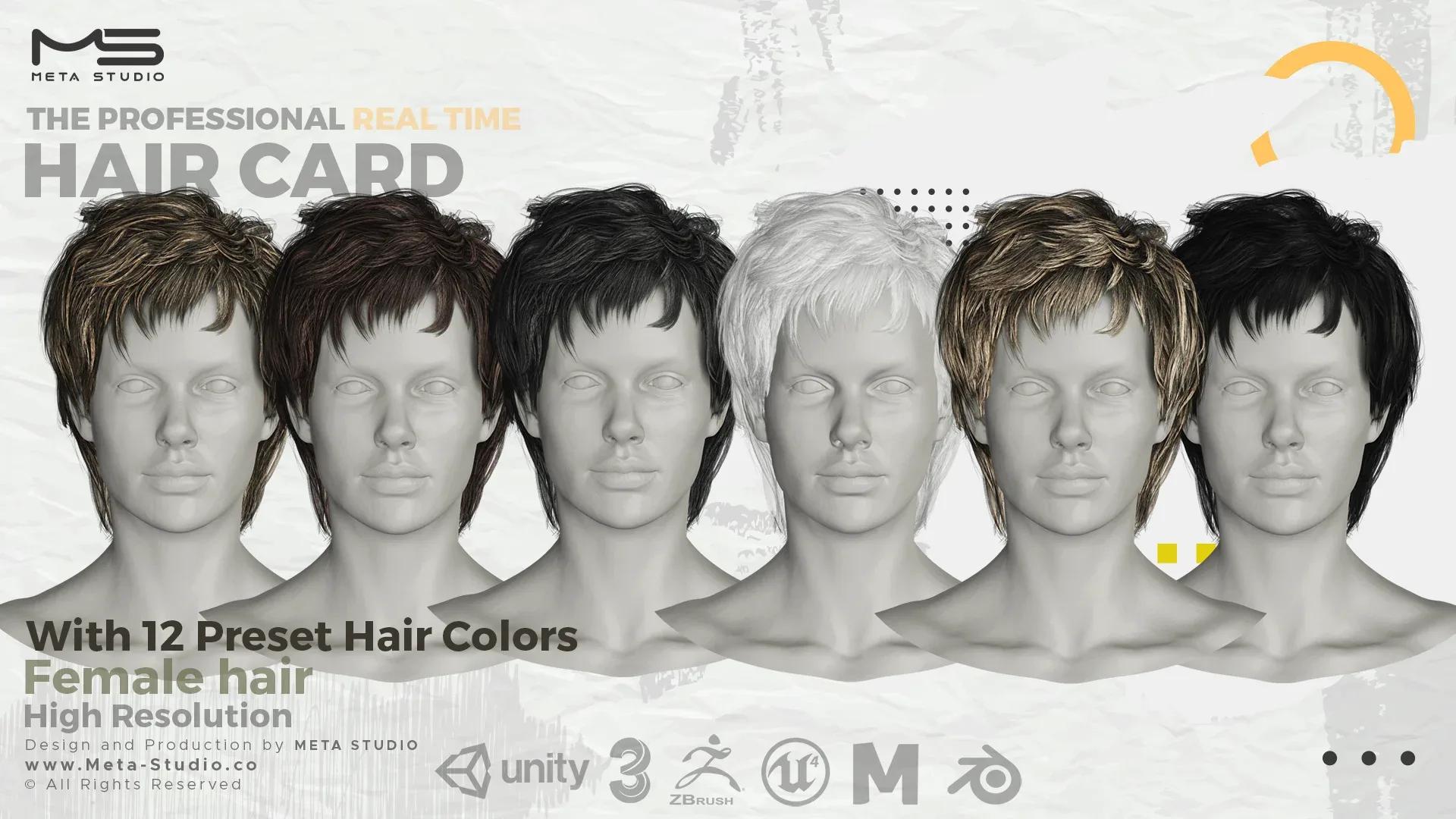 35 Female Hair (Bundle) Realtime Hair card - 50% OFF  for a limited time