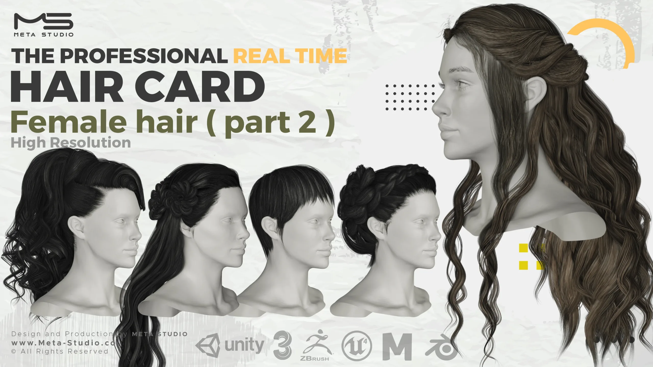 35 Female Hair (Bundle) Realtime Hair card - 50% OFF  for a limited time