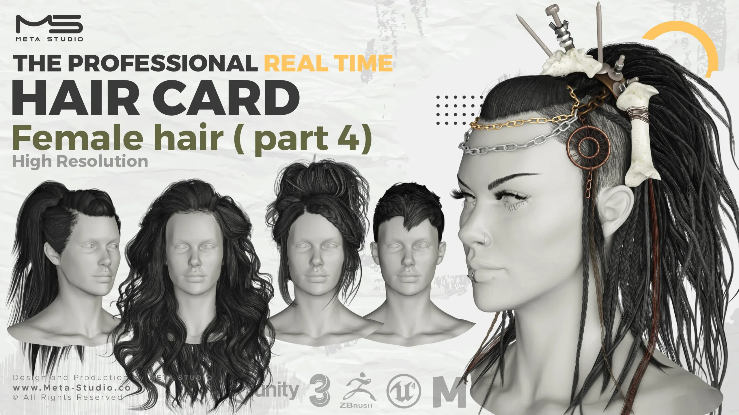 35 Female Hair (Bundle) Realtime Hair card - 50% OFF  for a limited time