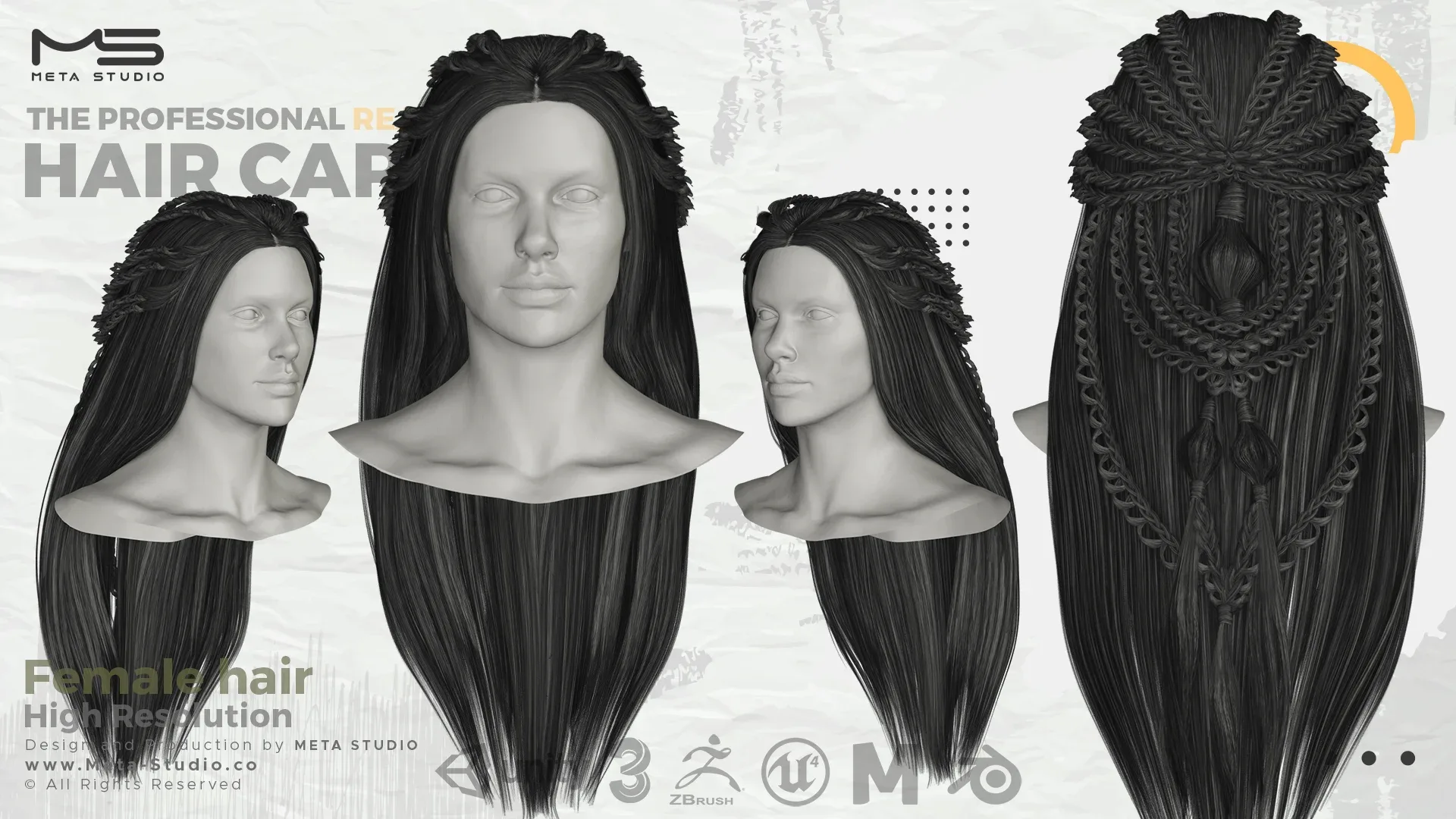 35 Female Hair (Bundle) Realtime Hair card - 50% OFF  for a limited time