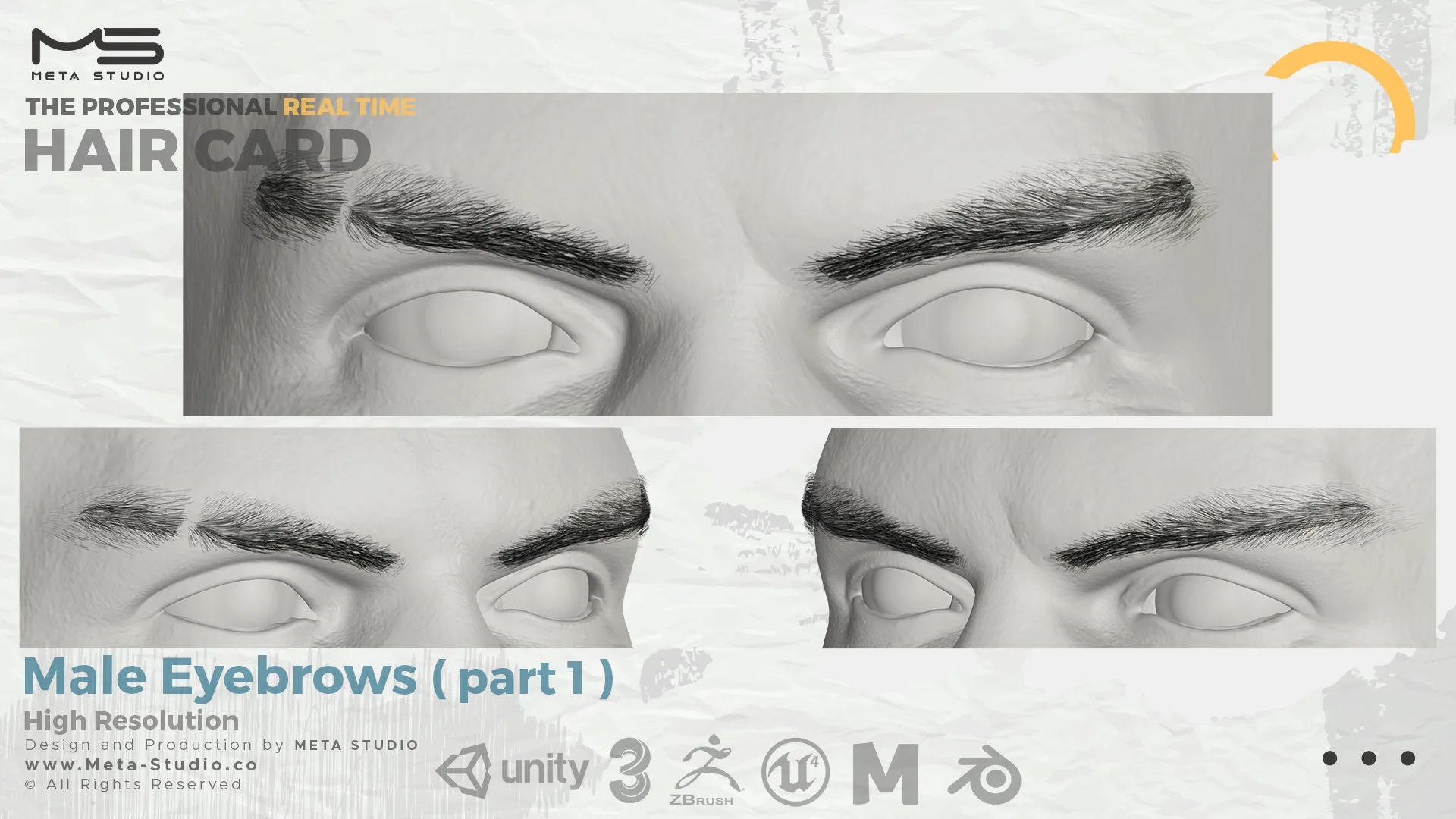 60 Men's and Women's Eyebrows (Bundle) Realtime Hair cards - 50% OFF