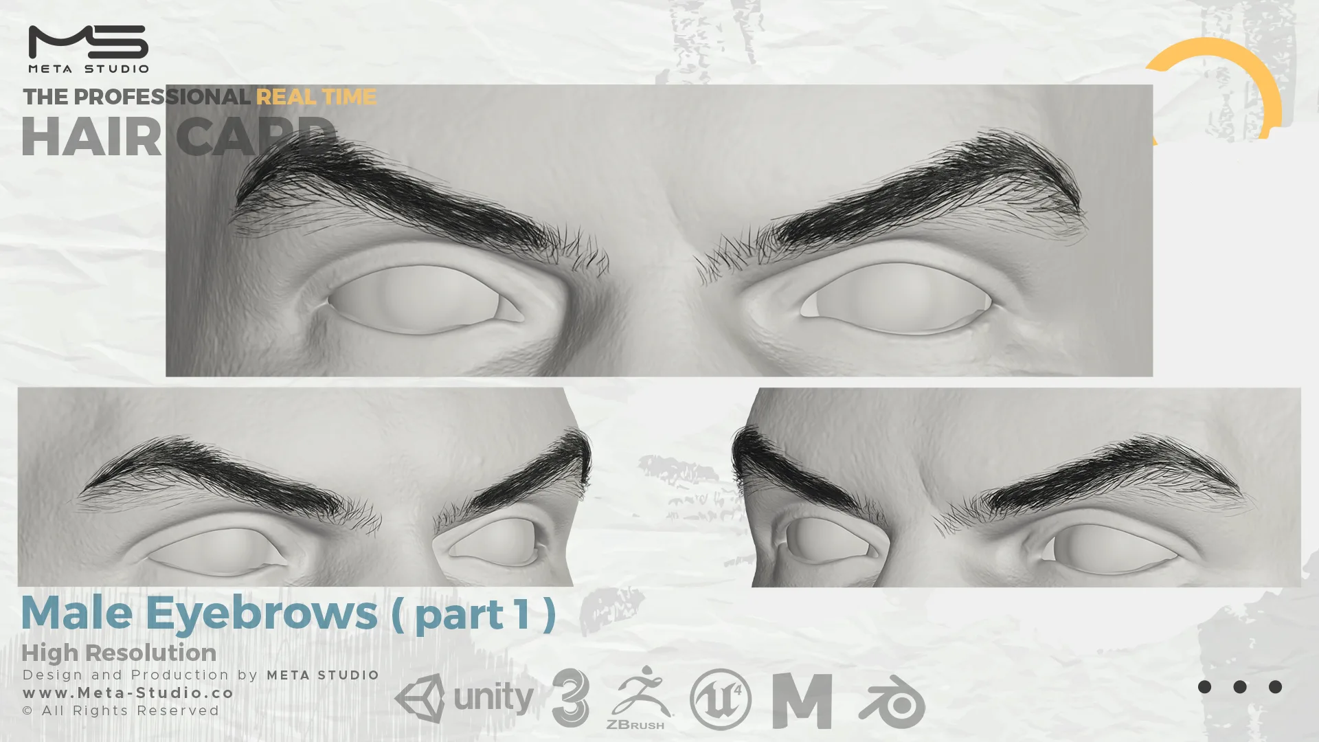 60 Men's and Women's Eyebrows (Bundle) Realtime Hair cards - 50% OFF