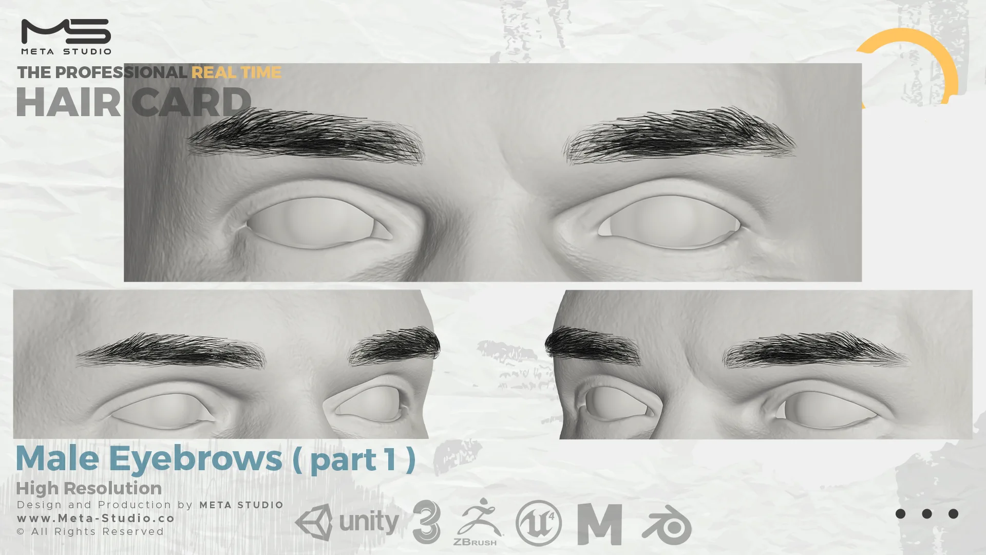 60 Men's and Women's Eyebrows (Bundle) Realtime Hair cards - 50% OFF