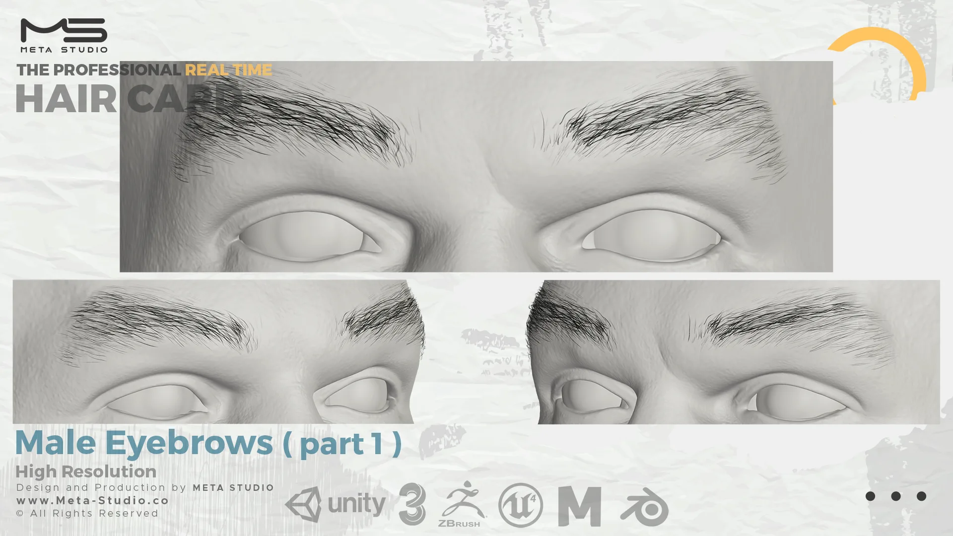 60 Men's and Women's Eyebrows (Bundle) Realtime Hair cards - 50% OFF