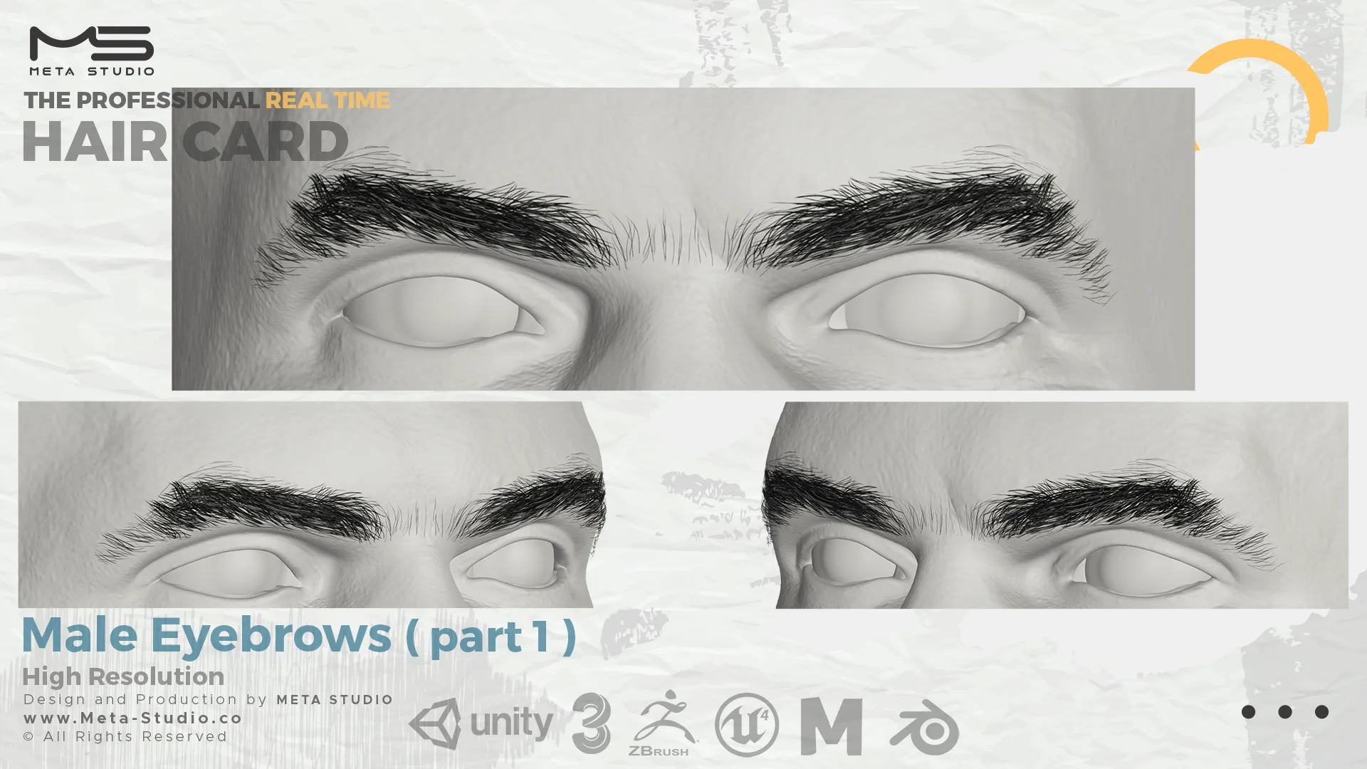 60 Men's and Women's Eyebrows (Bundle) Realtime Hair cards - 50% OFF