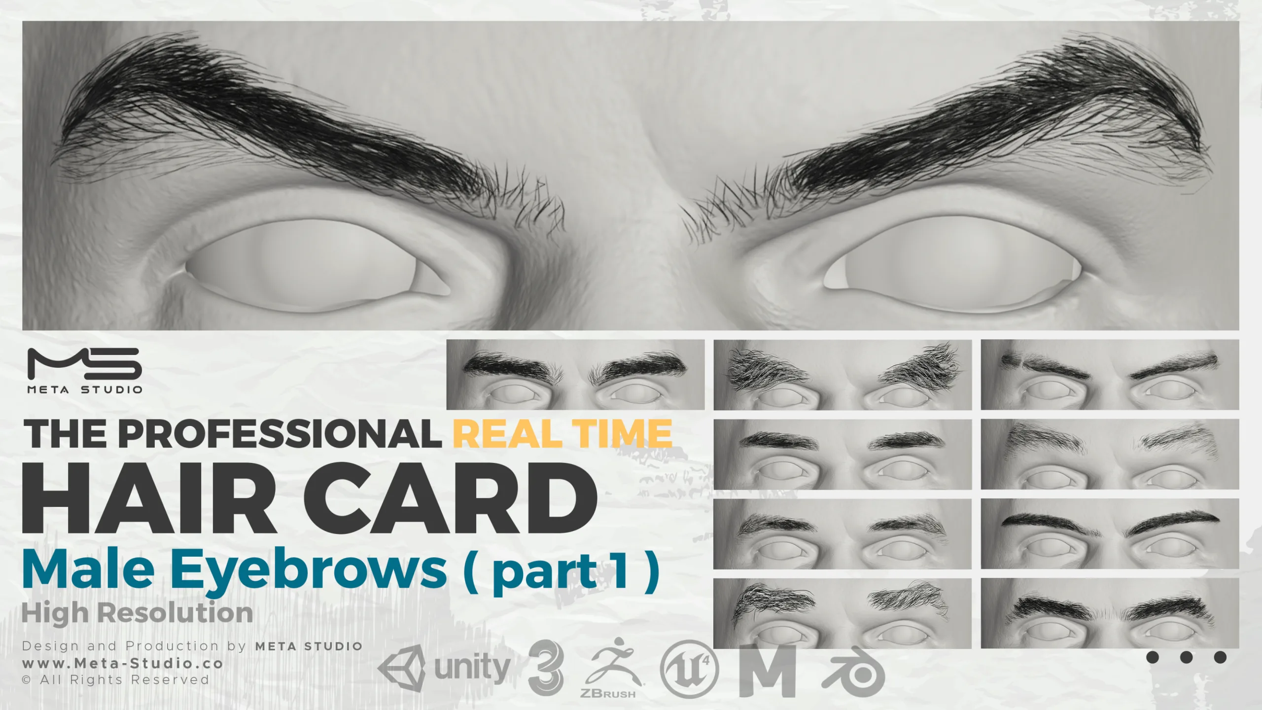 60 Men's and Women's Eyebrows (Bundle) Realtime Hair cards - 50% OFF