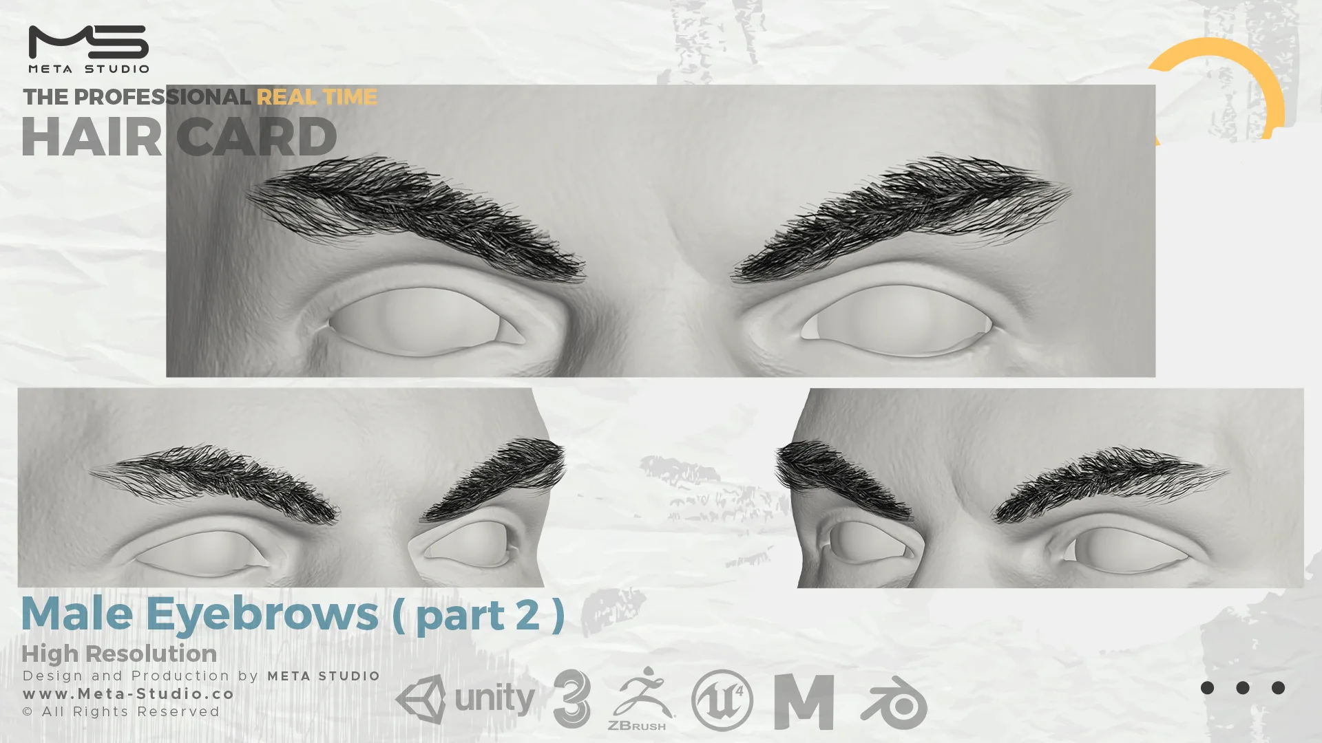 60 Men's and Women's Eyebrows (Bundle) Realtime Hair cards - 50% OFF