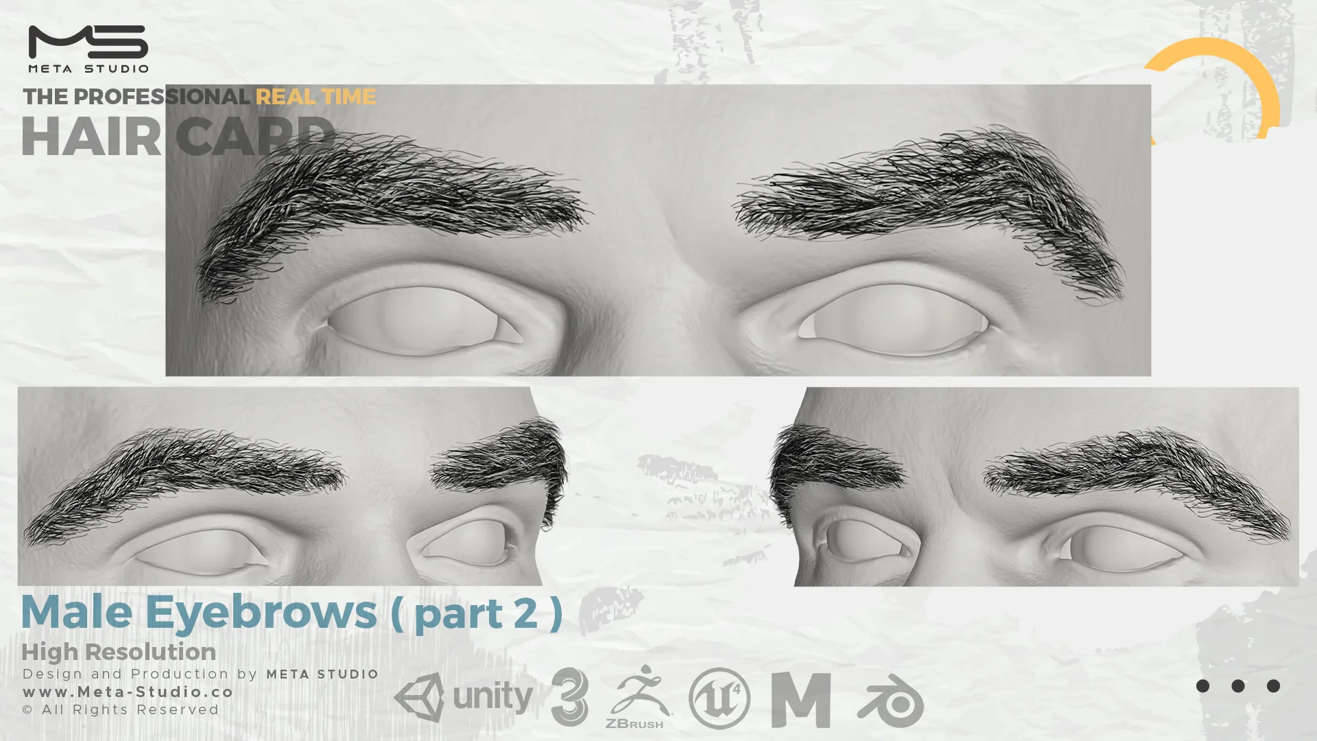 60 Men's and Women's Eyebrows (Bundle) Realtime Hair cards - 50% OFF