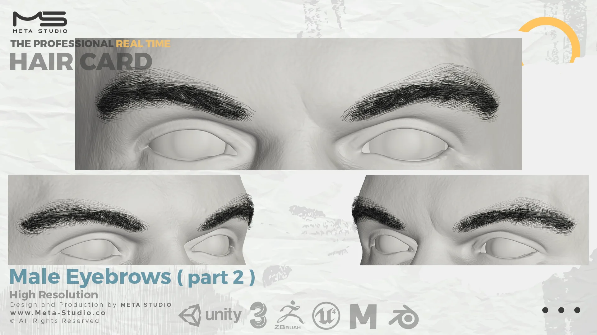 60 Men's and Women's Eyebrows (Bundle) Realtime Hair cards - 50% OFF