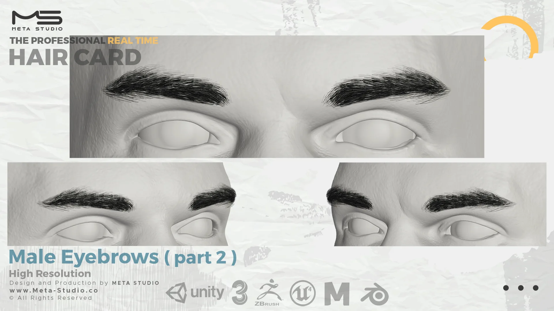 60 Men's and Women's Eyebrows (Bundle) Realtime Hair cards - 50% OFF