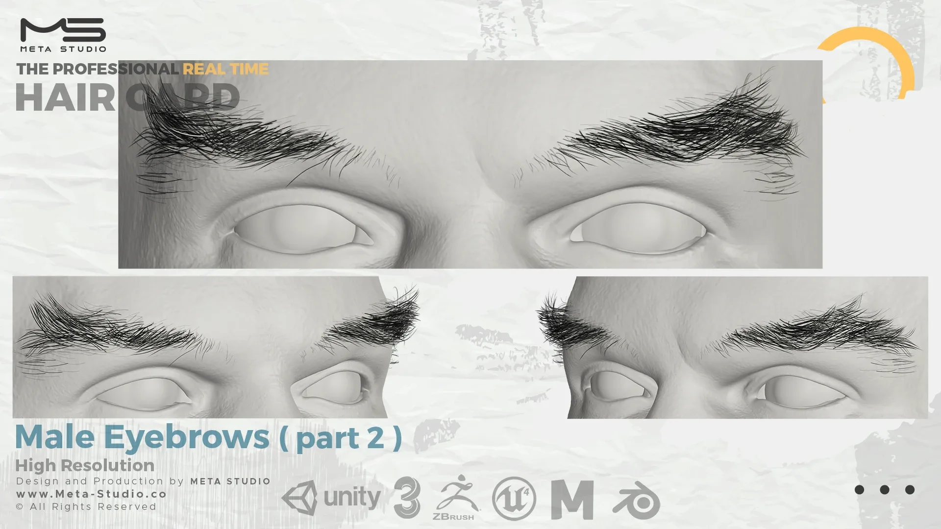 60 Men's and Women's Eyebrows (Bundle) Realtime Hair cards - 50% OFF