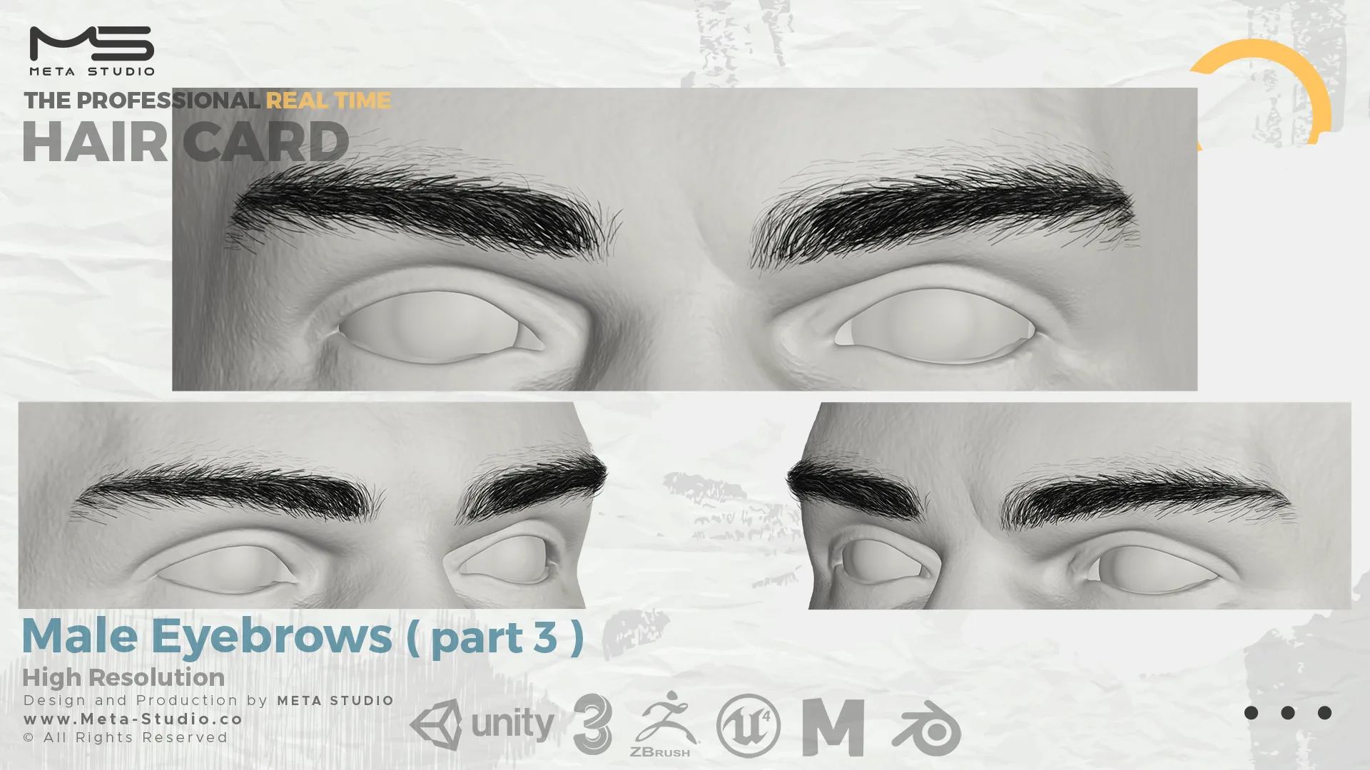 60 Men's and Women's Eyebrows (Bundle) Realtime Hair cards - 50% OFF