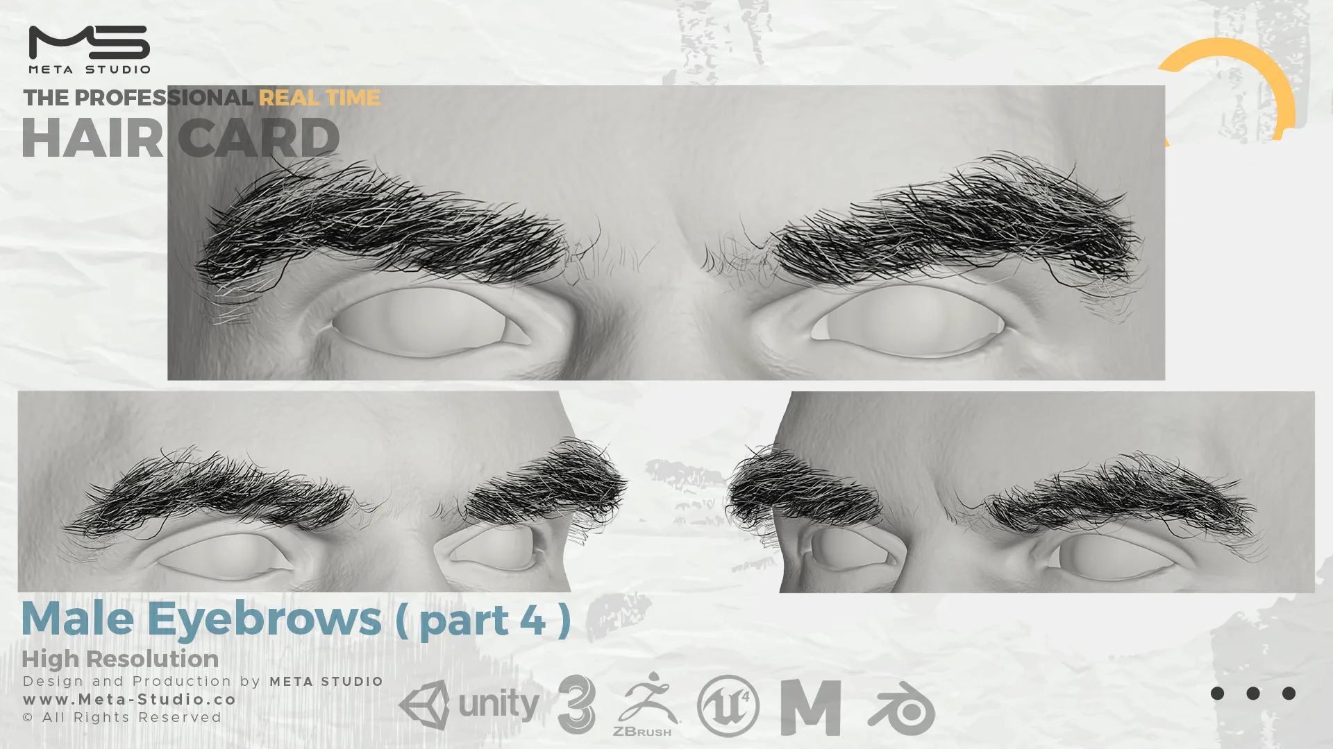 60 Men's and Women's Eyebrows (Bundle) Realtime Hair cards - 50% OFF