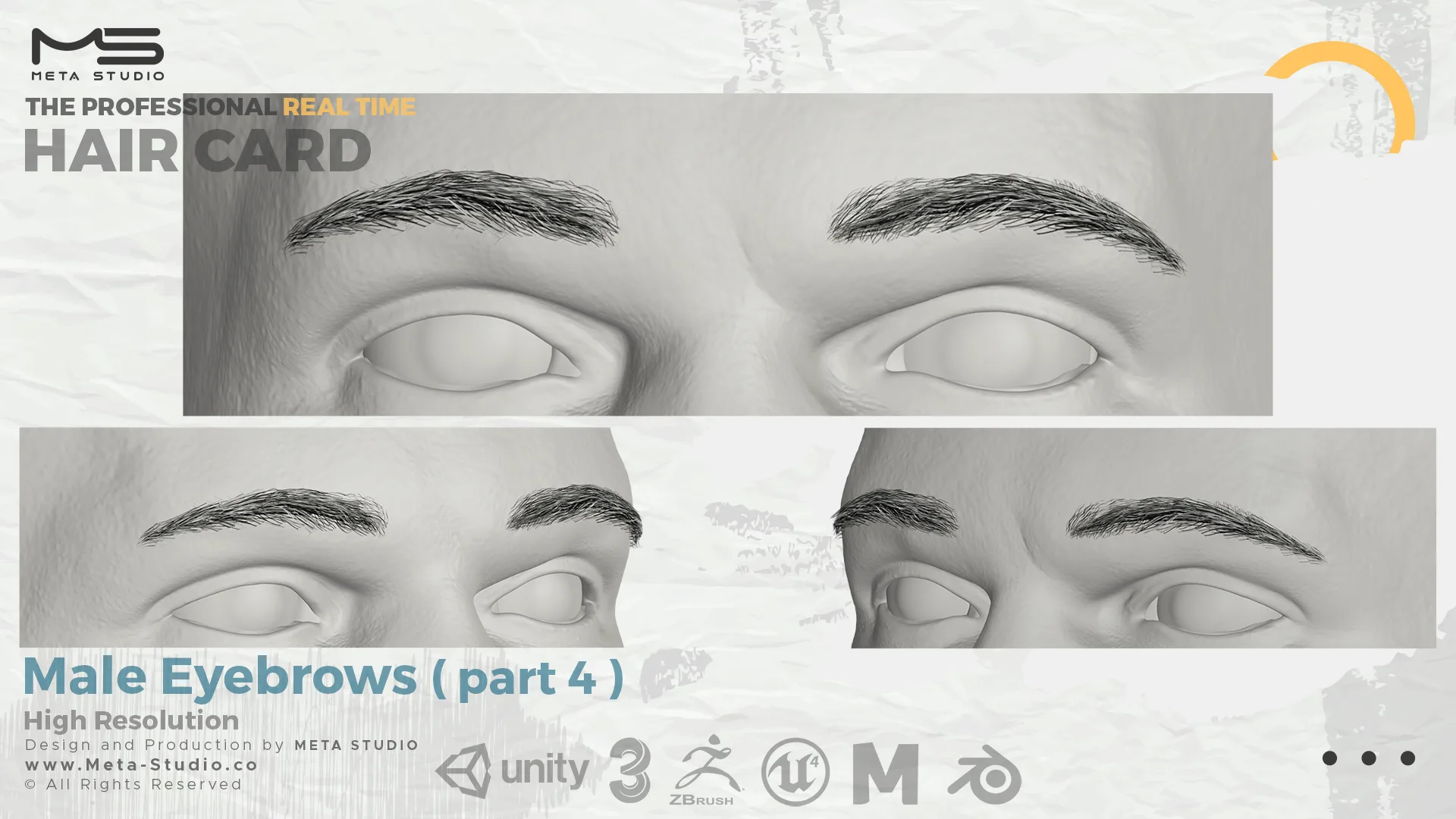 60 Men's and Women's Eyebrows (Bundle) Realtime Hair cards - 50% OFF