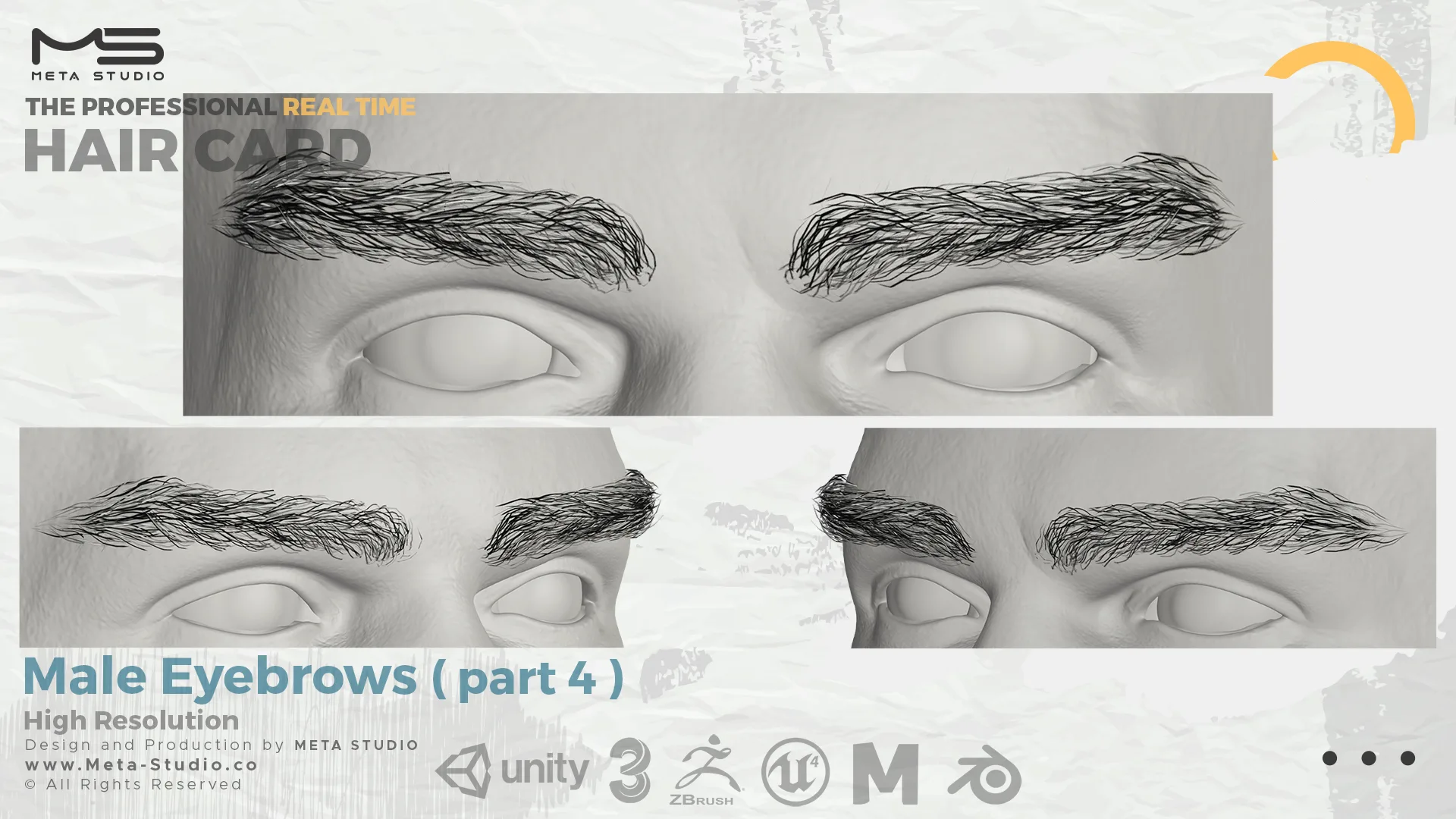 60 Men's and Women's Eyebrows (Bundle) Realtime Hair cards - 50% OFF