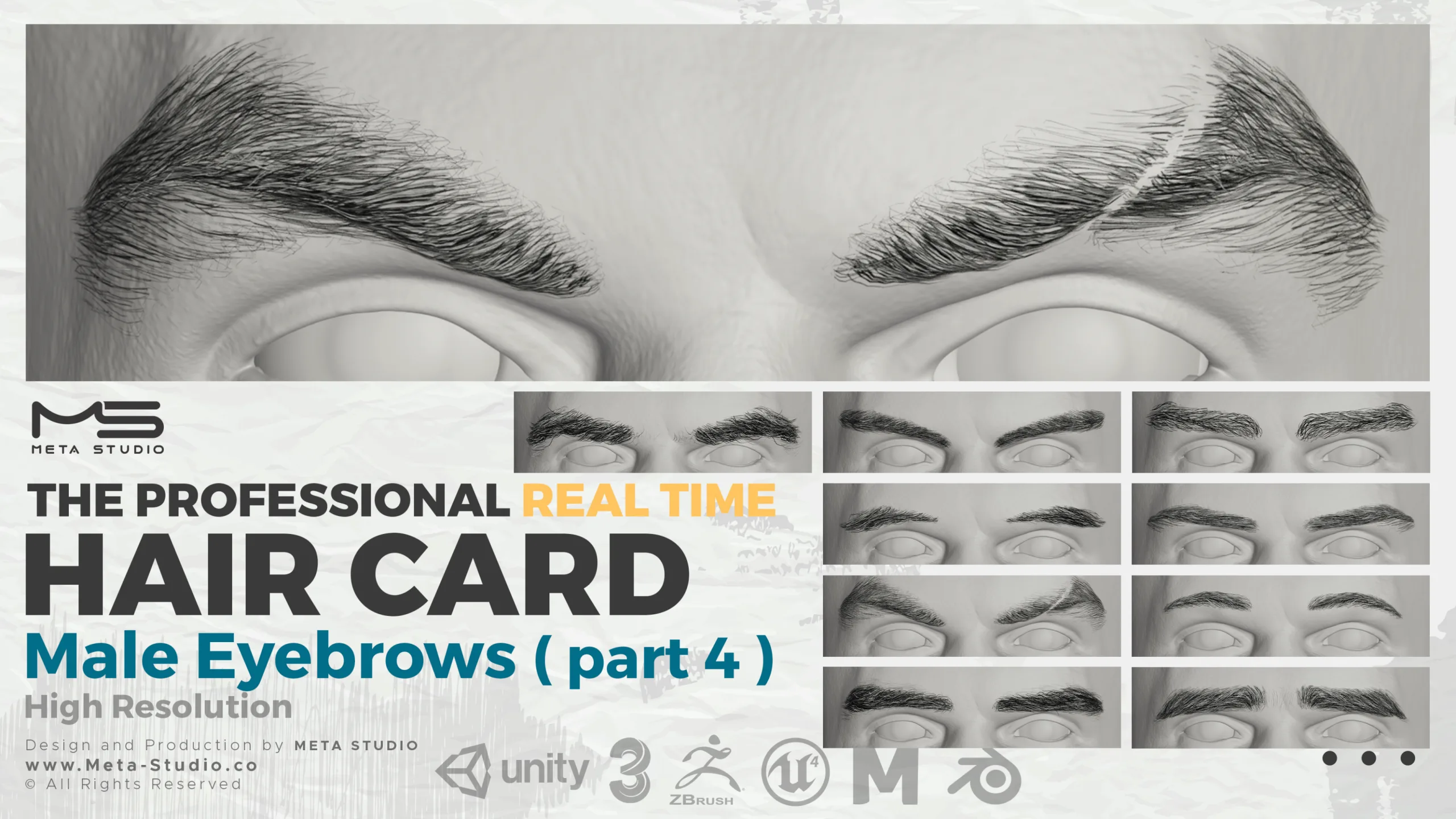 60 Men's and Women's Eyebrows (Bundle) Realtime Hair cards - 50% OFF