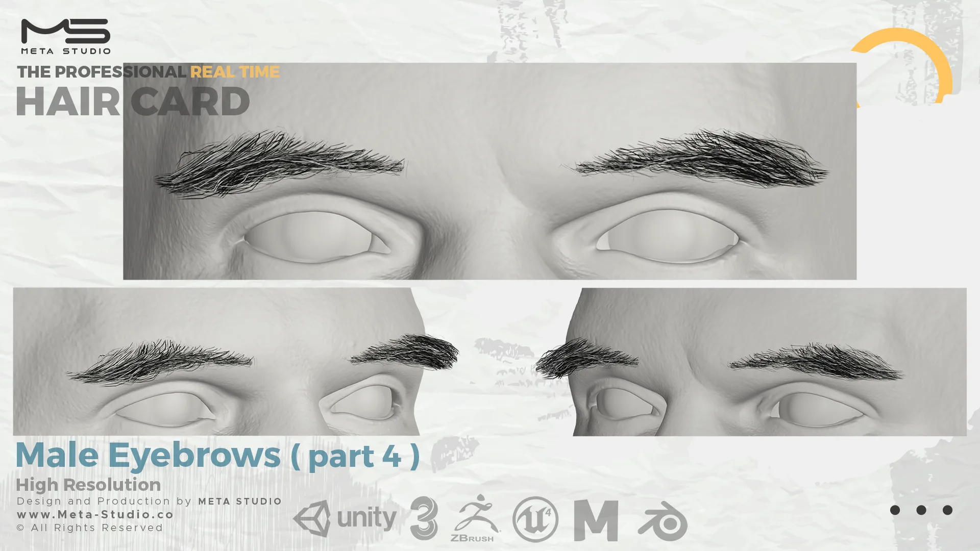 60 Men's and Women's Eyebrows (Bundle) Realtime Hair cards - 50% OFF