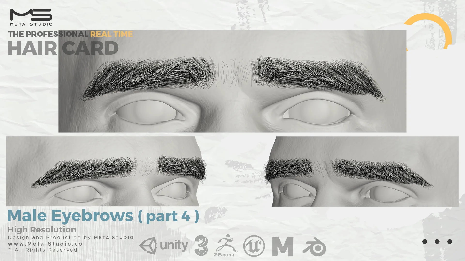 60 Men's and Women's Eyebrows (Bundle) Realtime Hair cards - 50% OFF