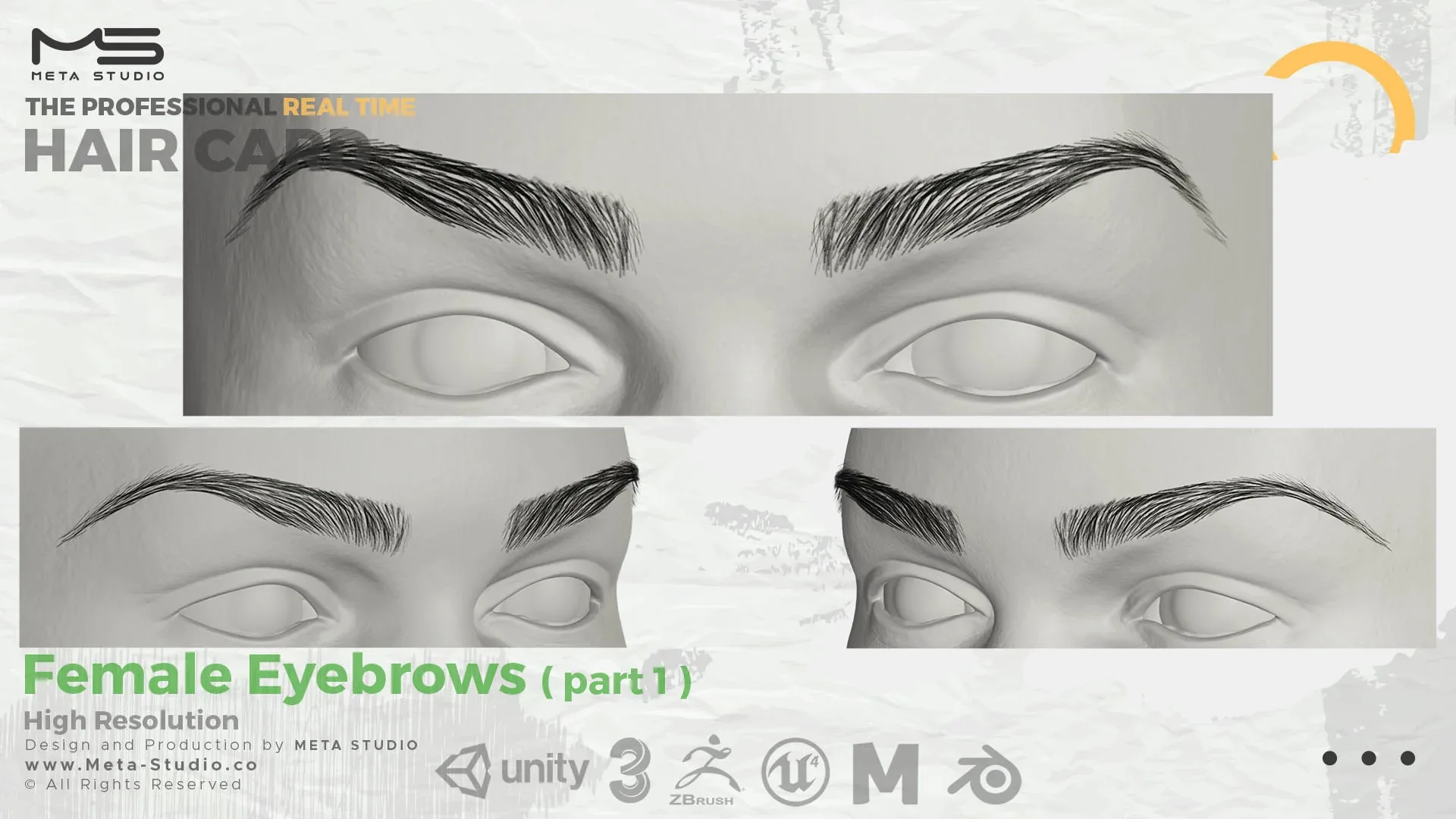 60 Men's and Women's Eyebrows (Bundle) Realtime Hair cards - 50% OFF