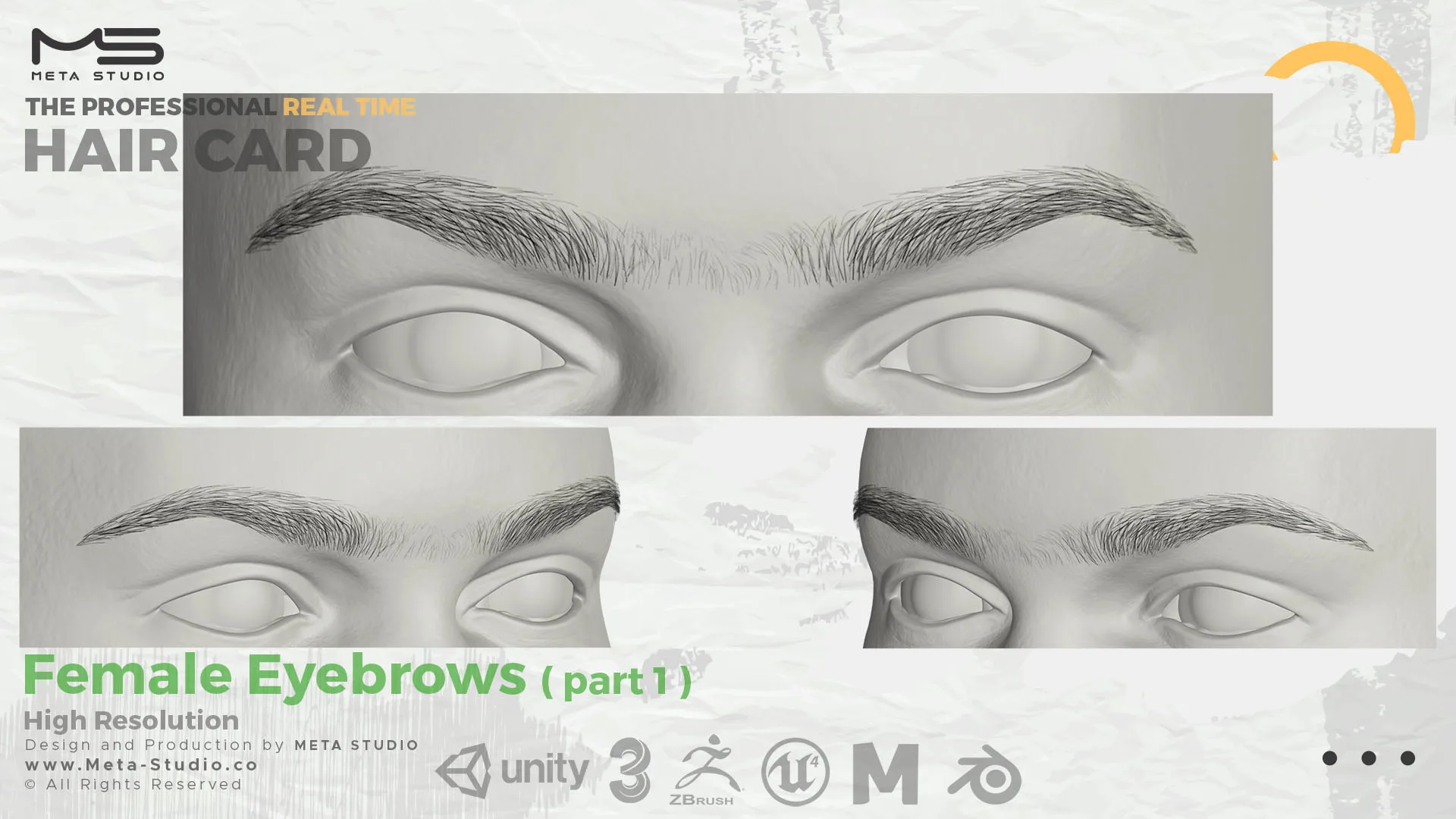 60 Men's and Women's Eyebrows (Bundle) Realtime Hair cards - 50% OFF