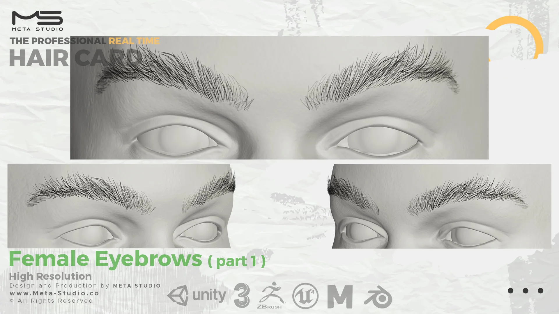 60 Men's and Women's Eyebrows (Bundle) Realtime Hair cards - 50% OFF