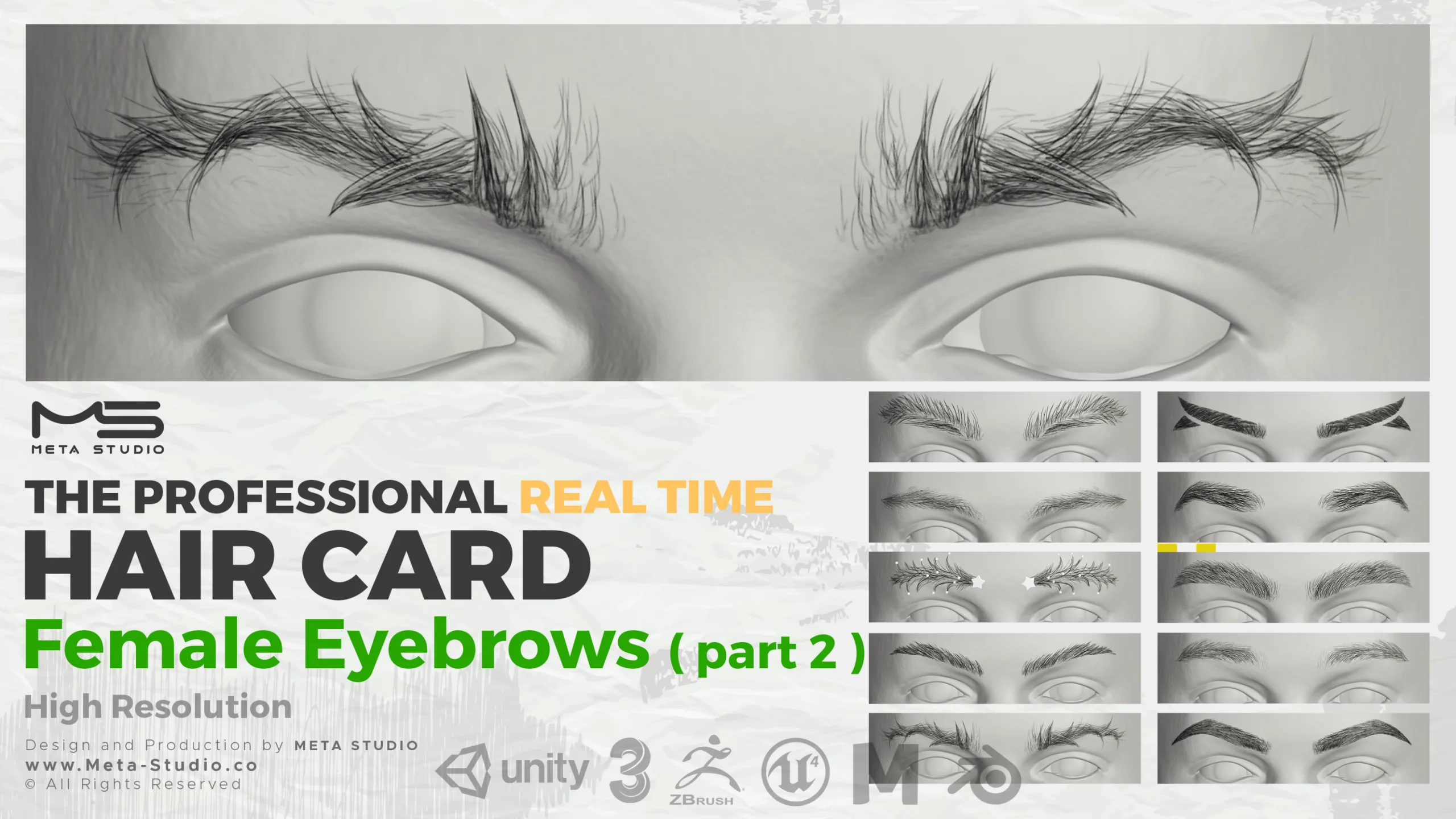 60 Men's and Women's Eyebrows (Bundle) Realtime Hair cards - 50% OFF