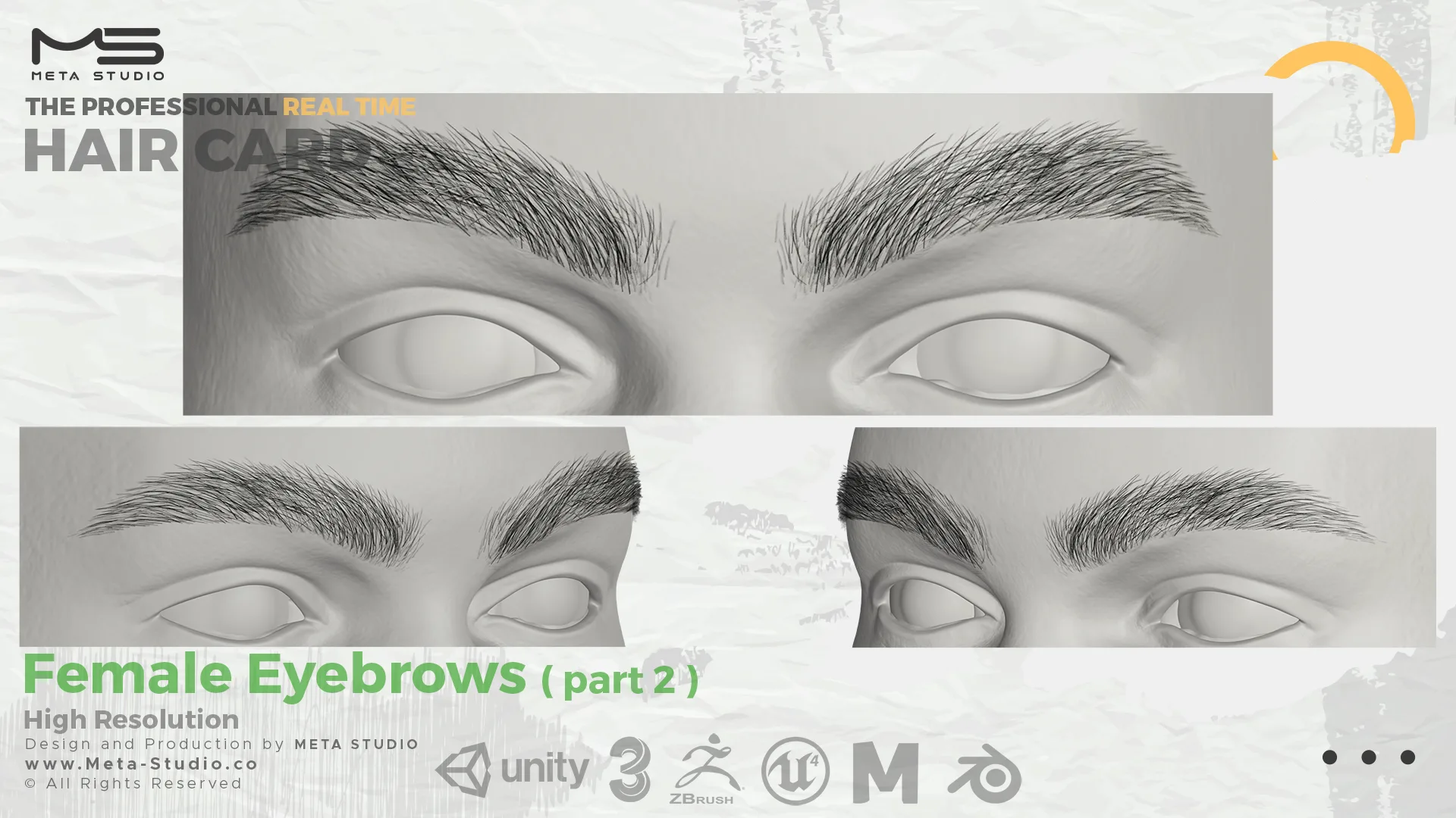 60 Men's and Women's Eyebrows (Bundle) Realtime Hair cards - 50% OFF