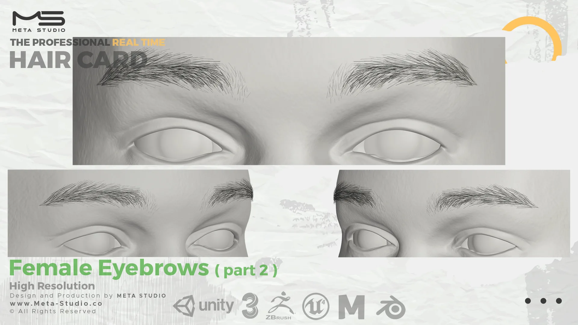 60 Men's and Women's Eyebrows (Bundle) Realtime Hair cards - 50% OFF