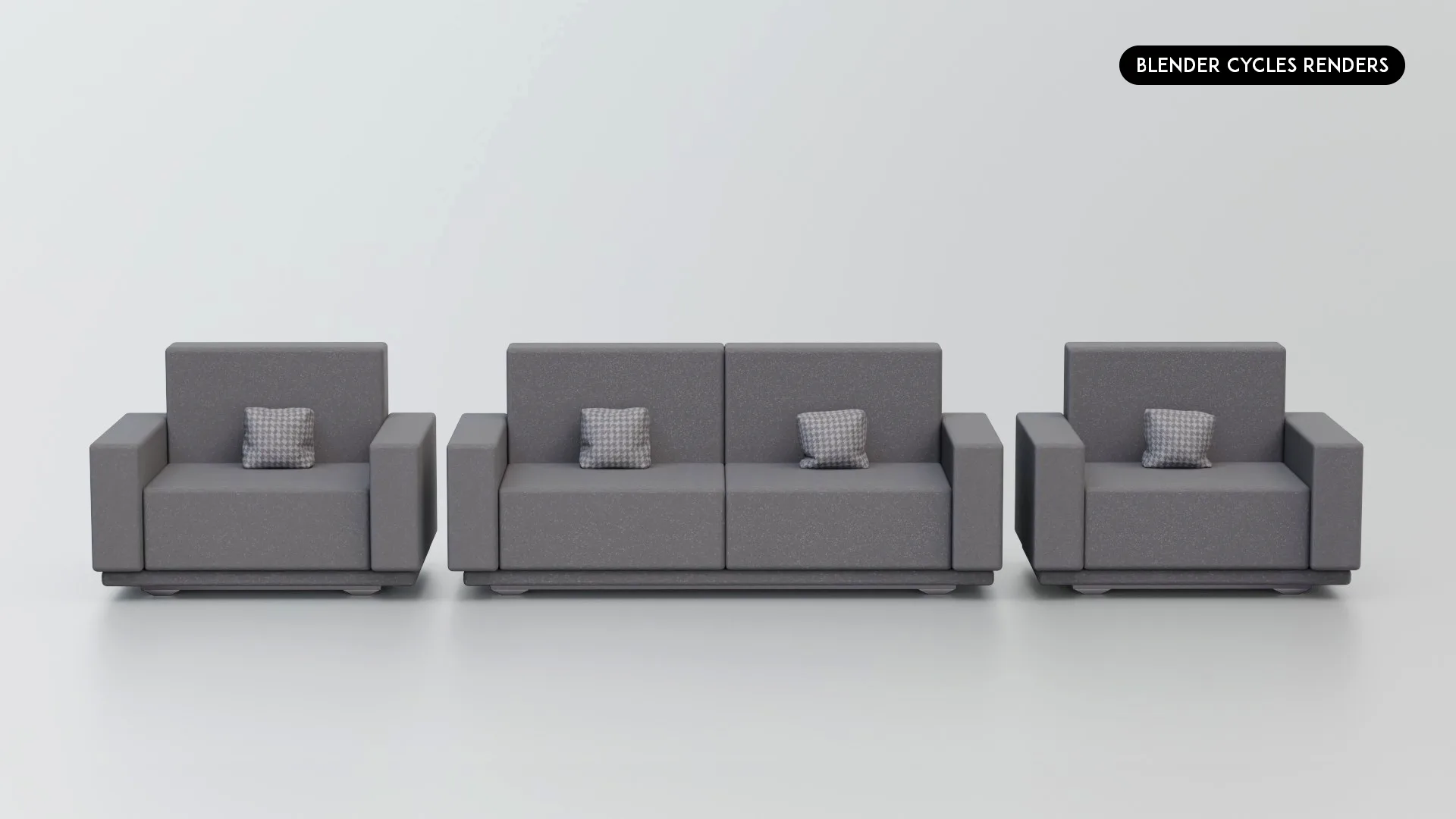 Realistic Sofa Set