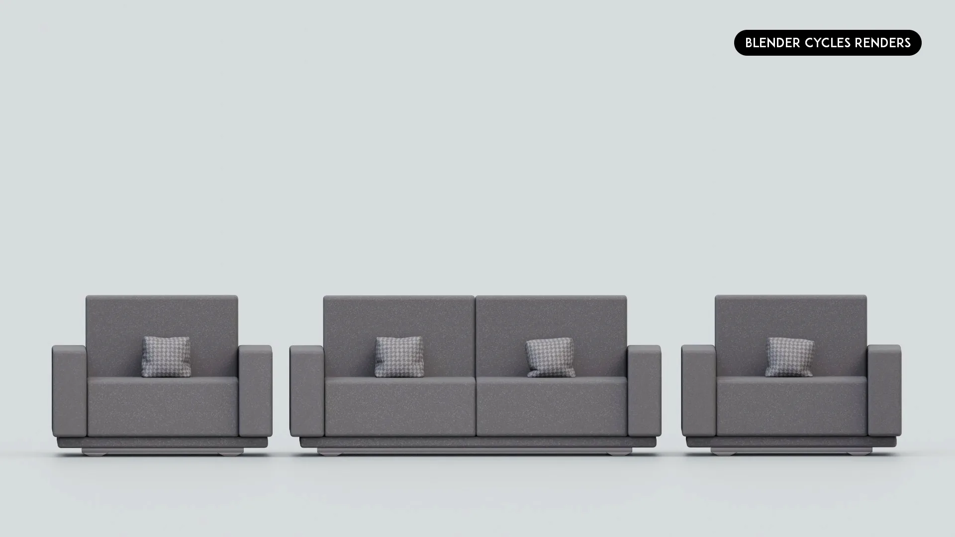 Realistic Sofa Set