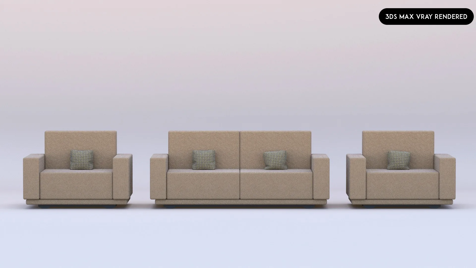 Realistic Sofa Set
