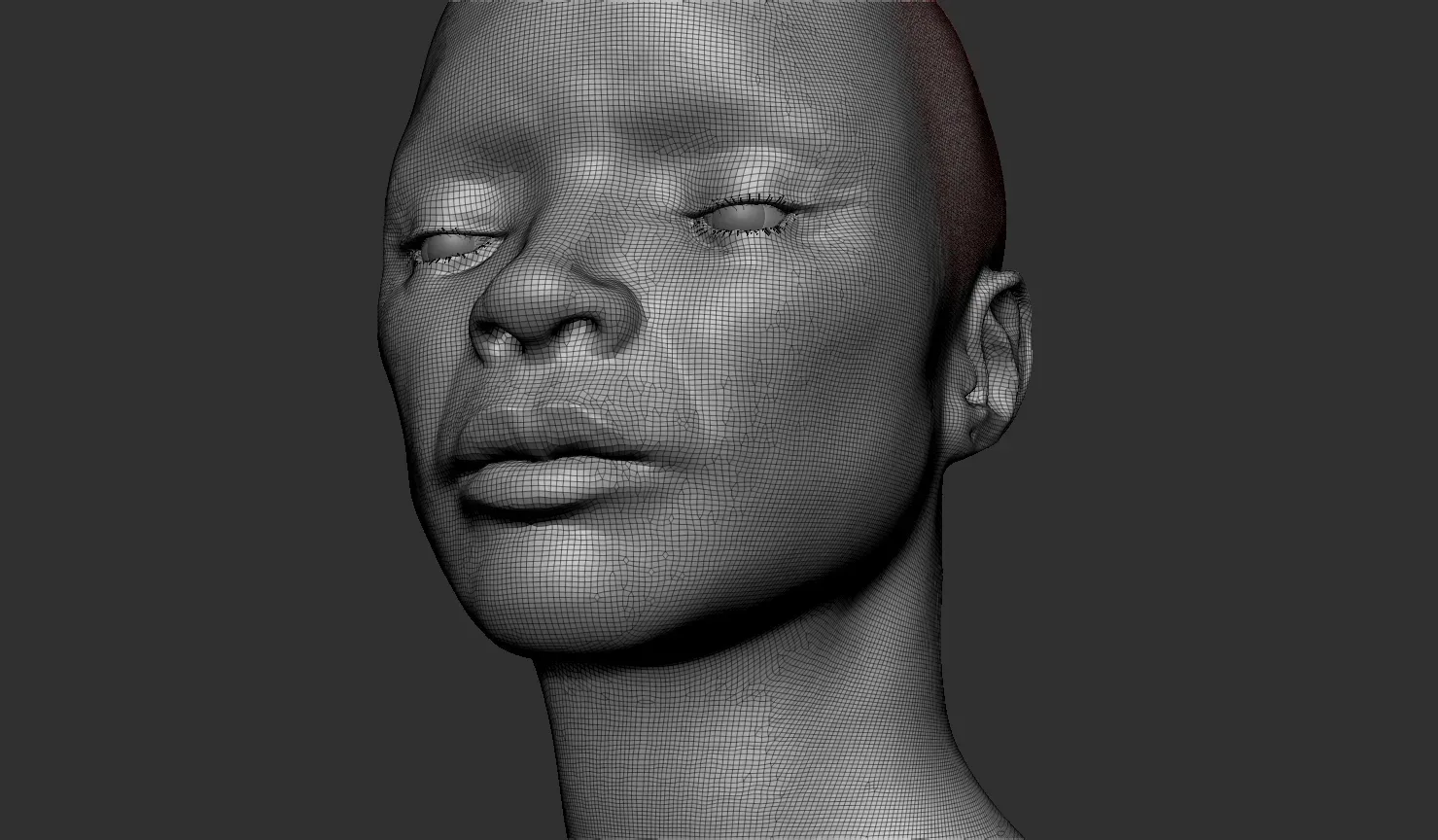 Tribal Woman Bust + Render Scene