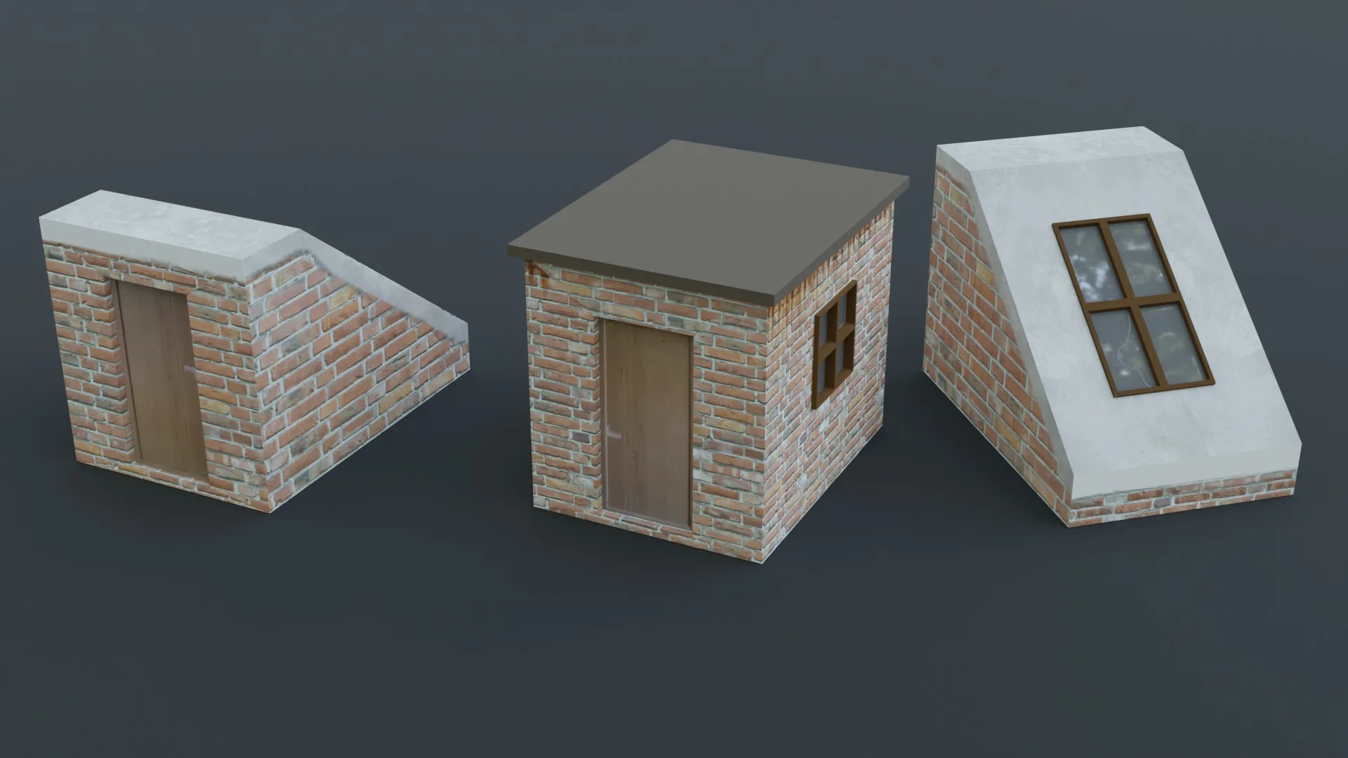 Roof top Props - Low Poly - Game Ready - PBR