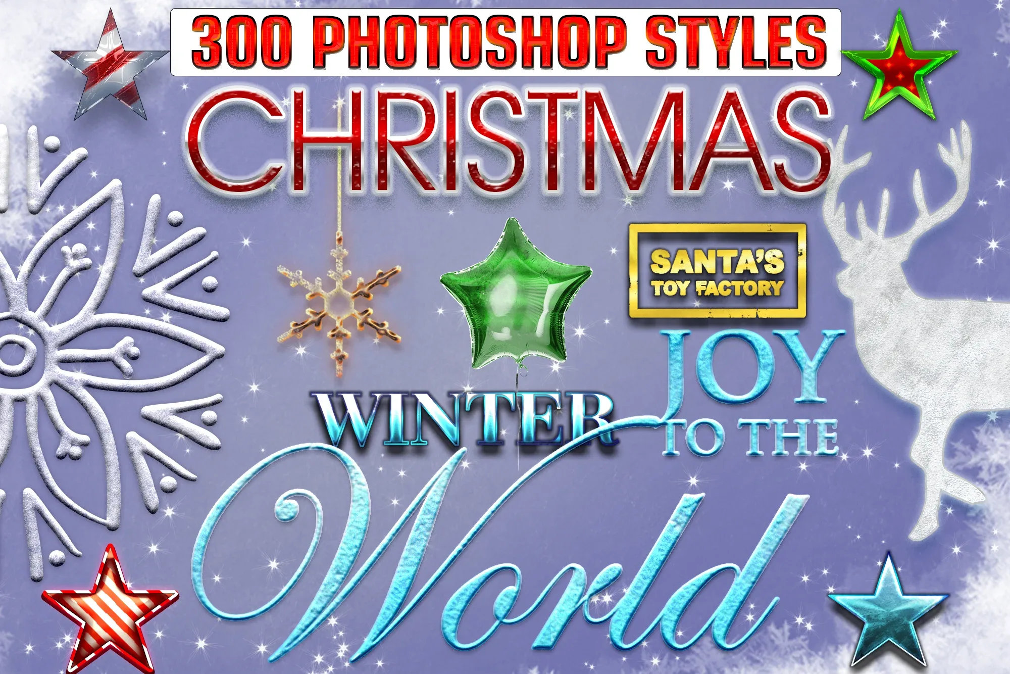 300 Christmas Photoshop Styles, Layer Styles, Winter Styles, New Year ASL Text Effects, Cookie, Glossy, Glow, Gold, Holiday premium texture