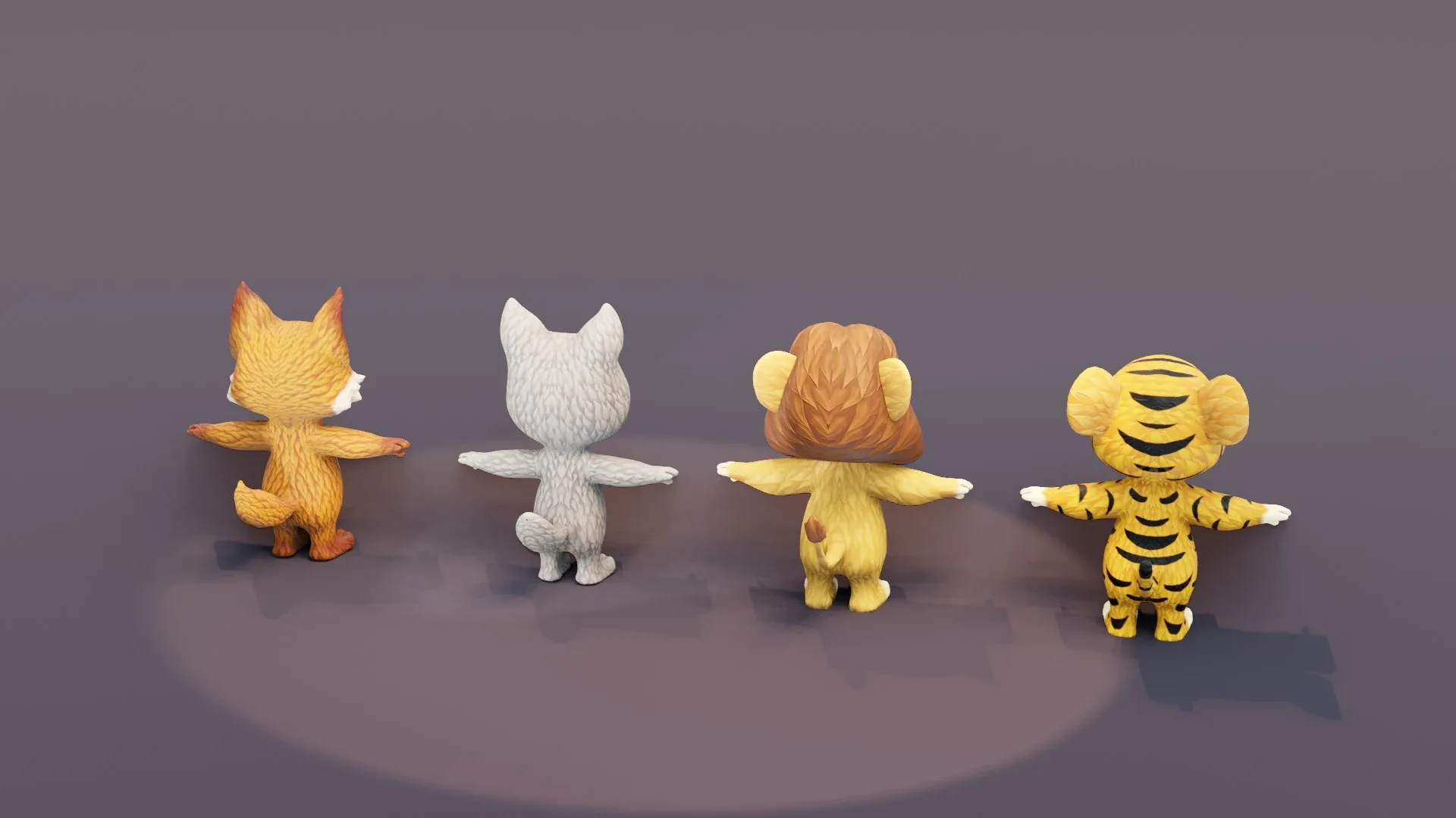 Animated Cartoon Animals 3D Models Pack #4